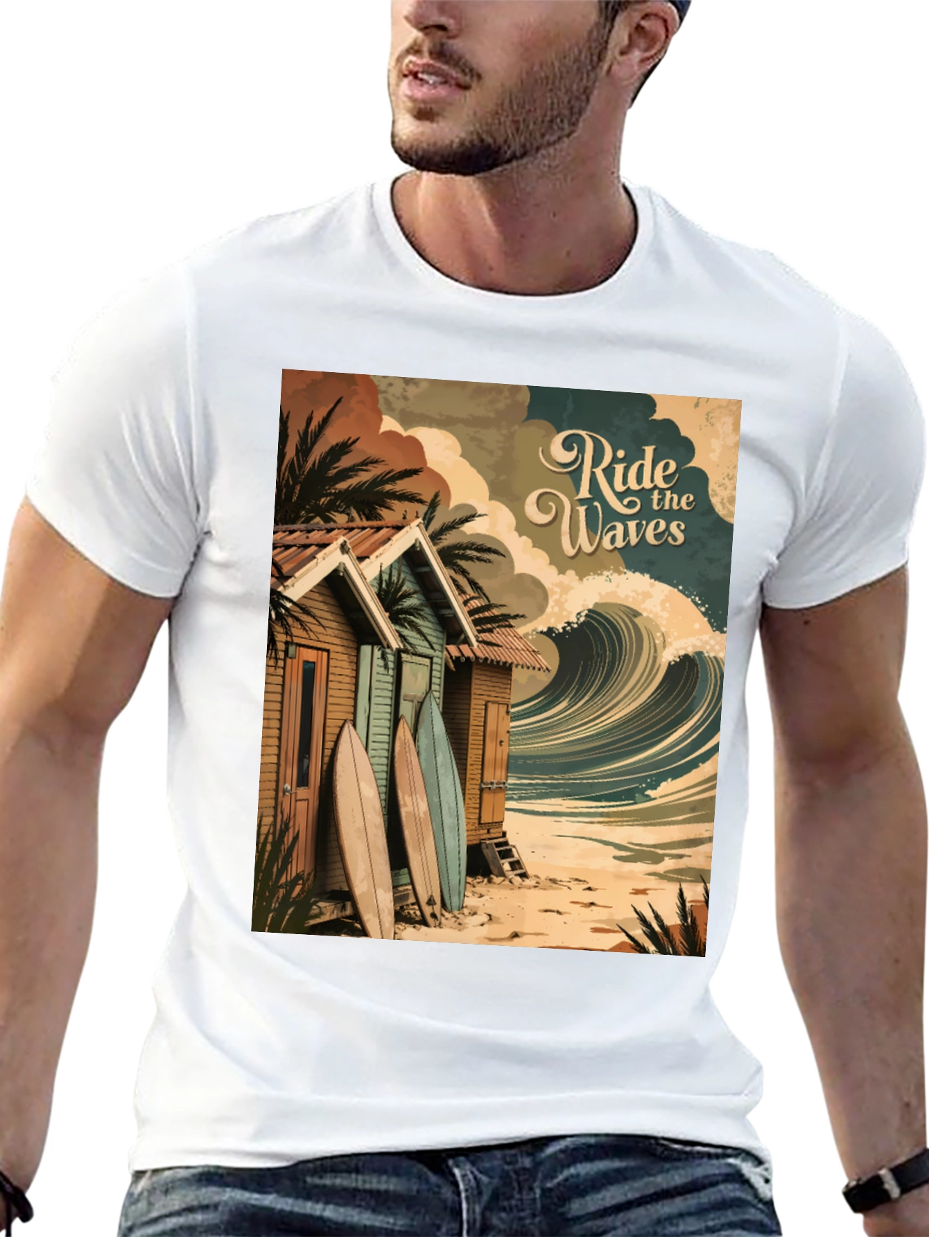 Ride the Waves Graphic Tee - Surf Shack T-Shirt
