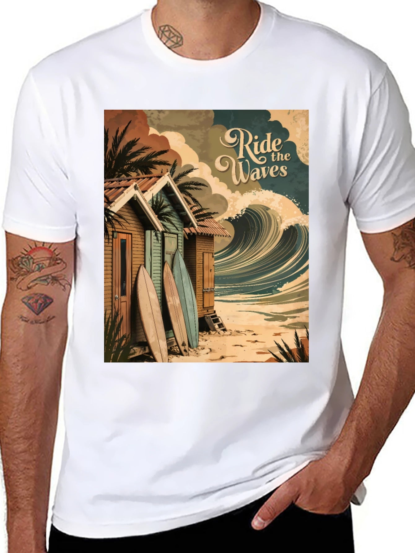 Ride the Waves Graphic Tee - Surf Shack T-Shirt