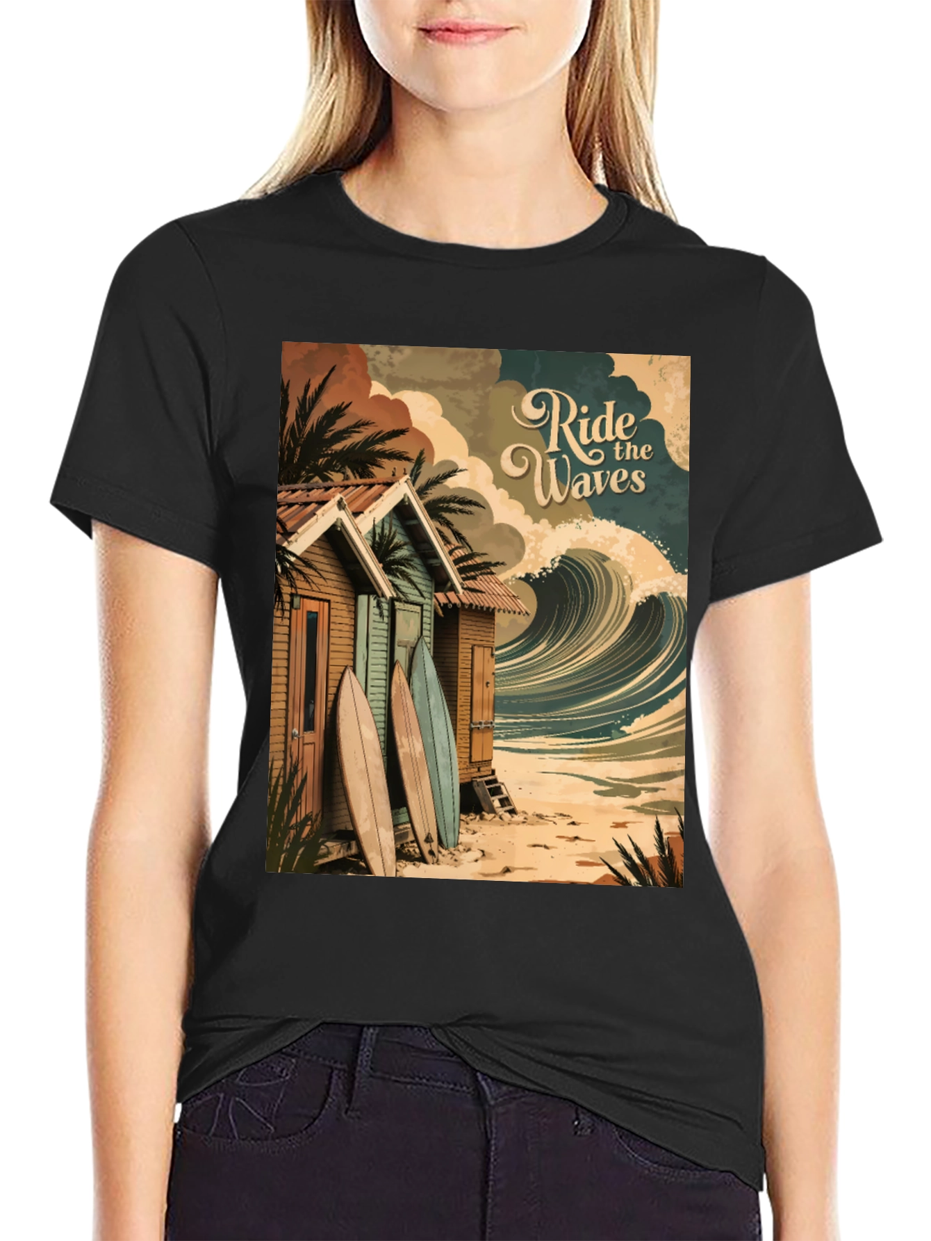 Ride the Waves Graphic Tee - Surf Shack T-Shirt