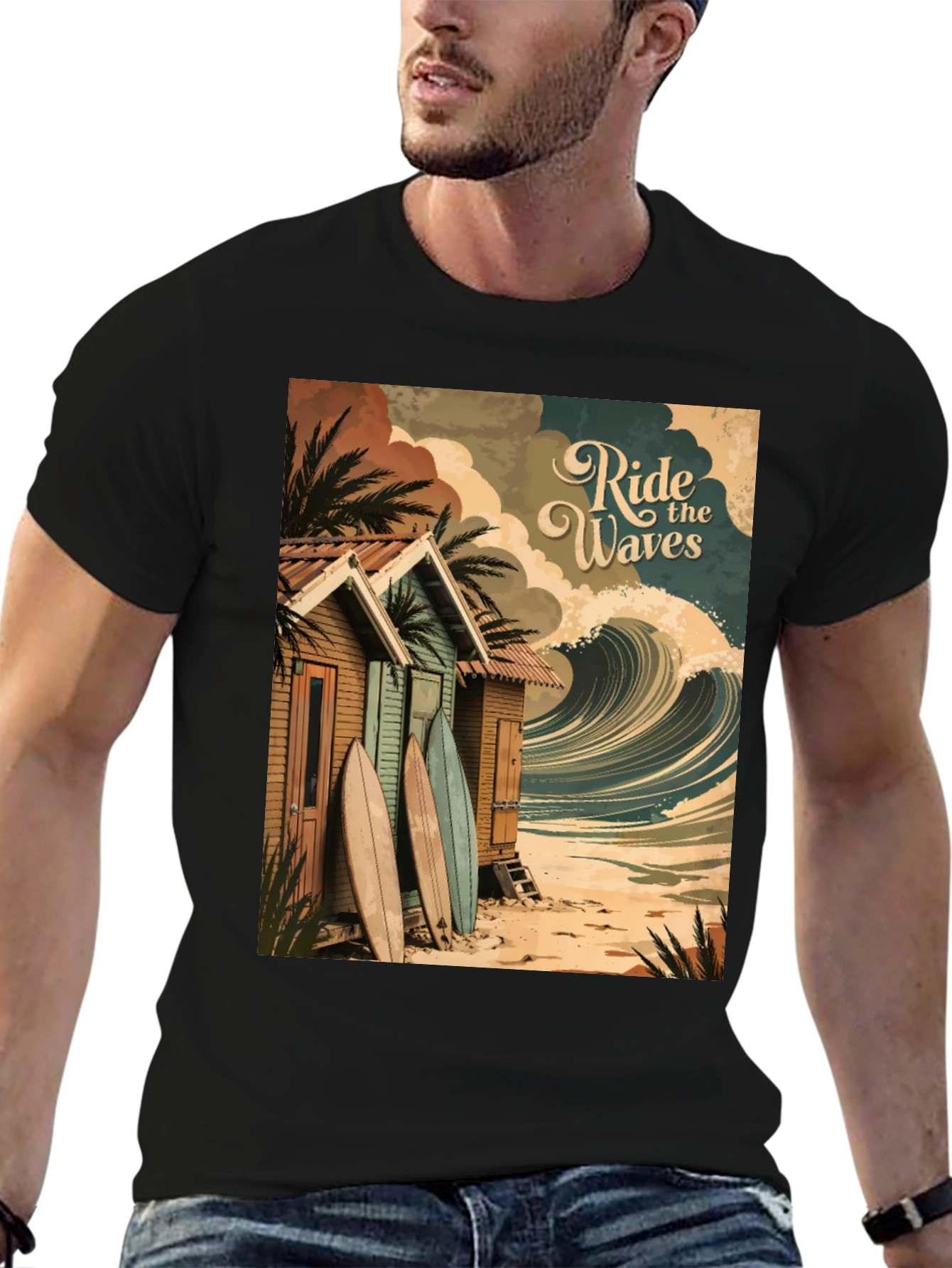 Ride the Waves Graphic Tee - Surf Shack T-Shirt