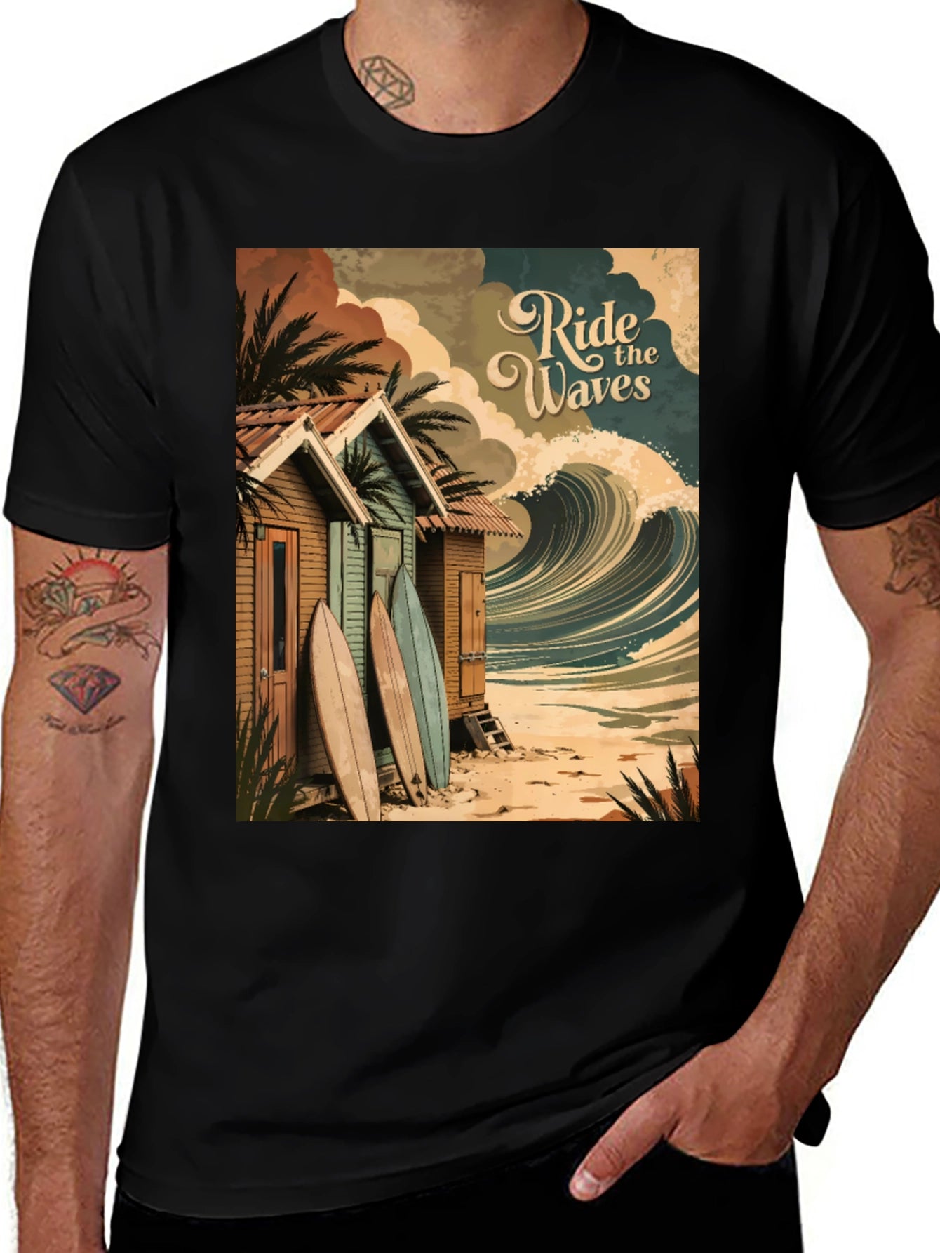 Ride the Waves Graphic Tee - Surf Shack T-Shirt