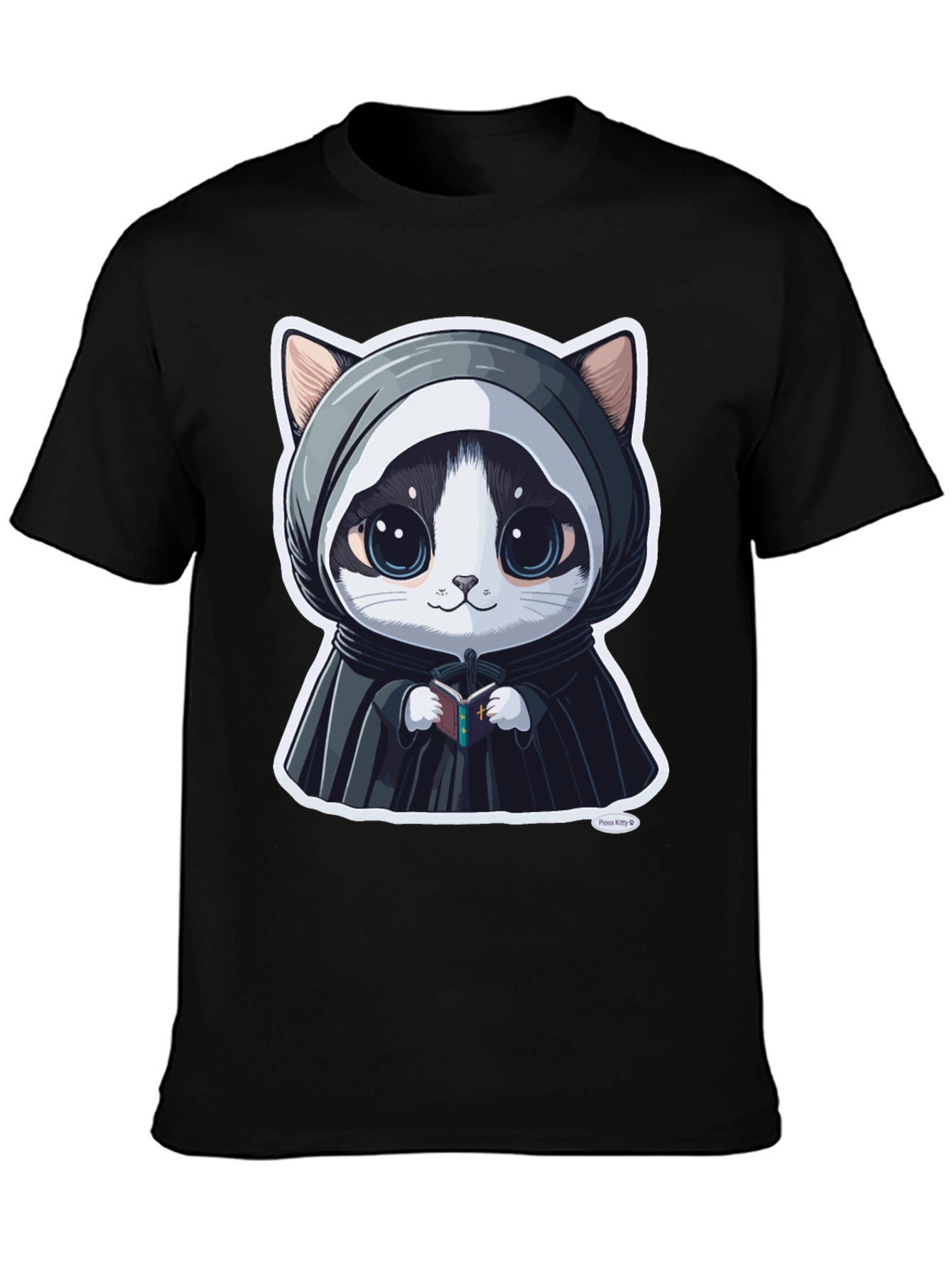 Cute Kitty Priest Graphic Tee