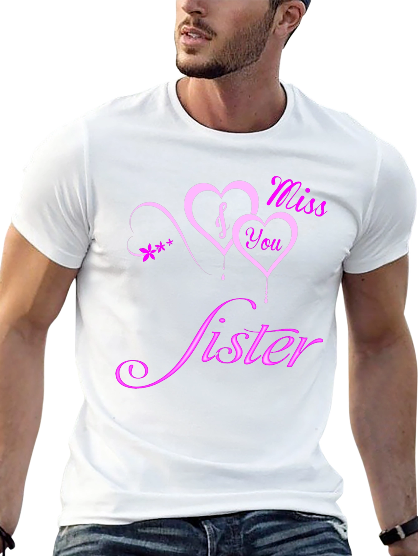 Miss You Sister Graphic Tee - Soft Cotton Blend