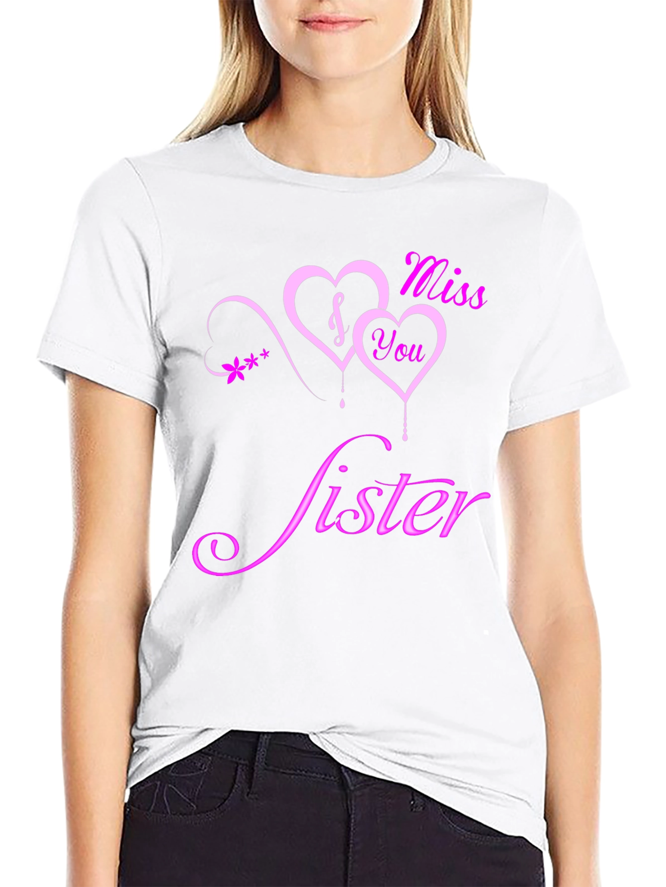 Miss You Sister Graphic Tee - Soft Cotton Blend