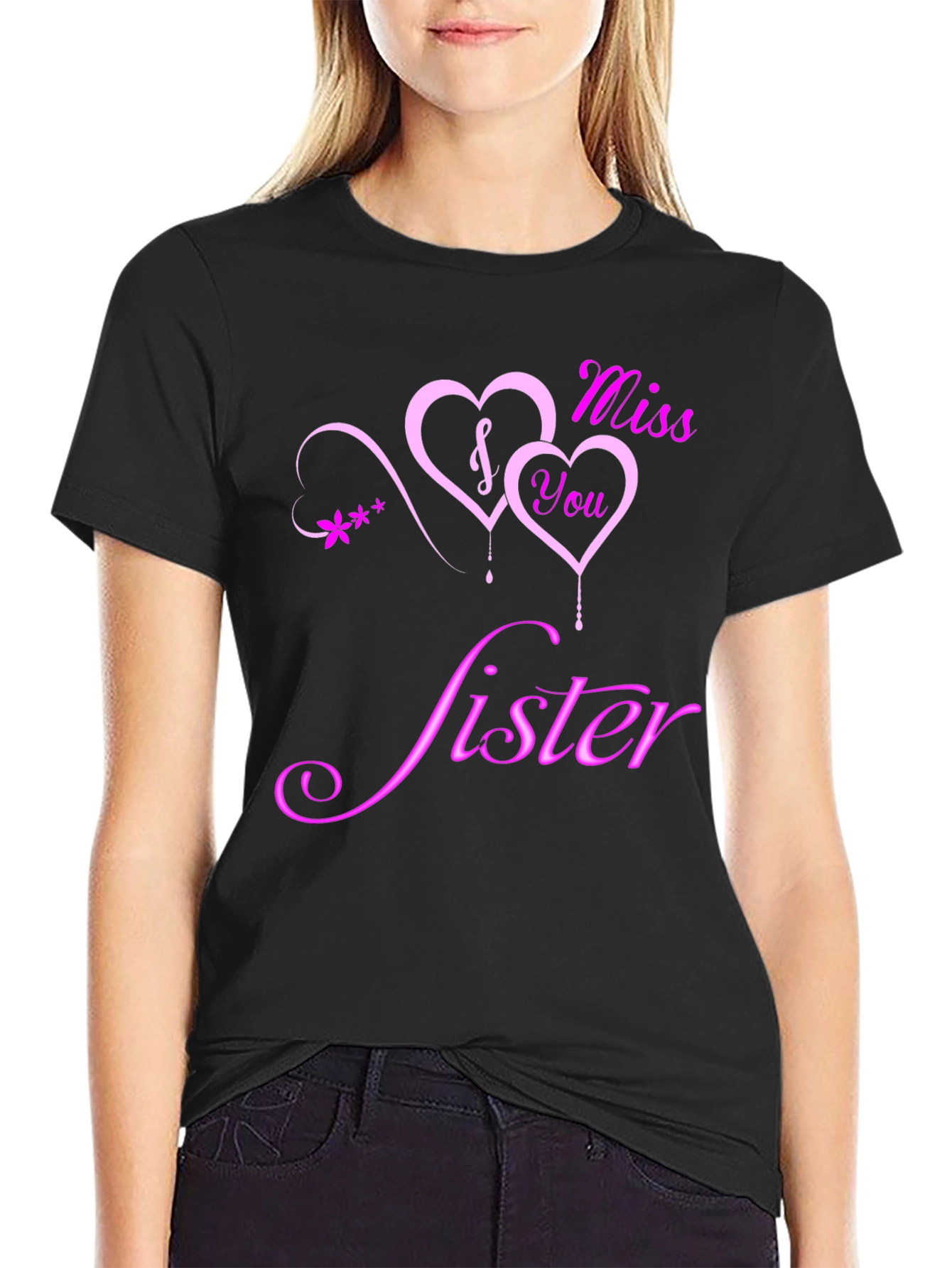 Miss You Sister Graphic Tee - Soft Cotton Blend