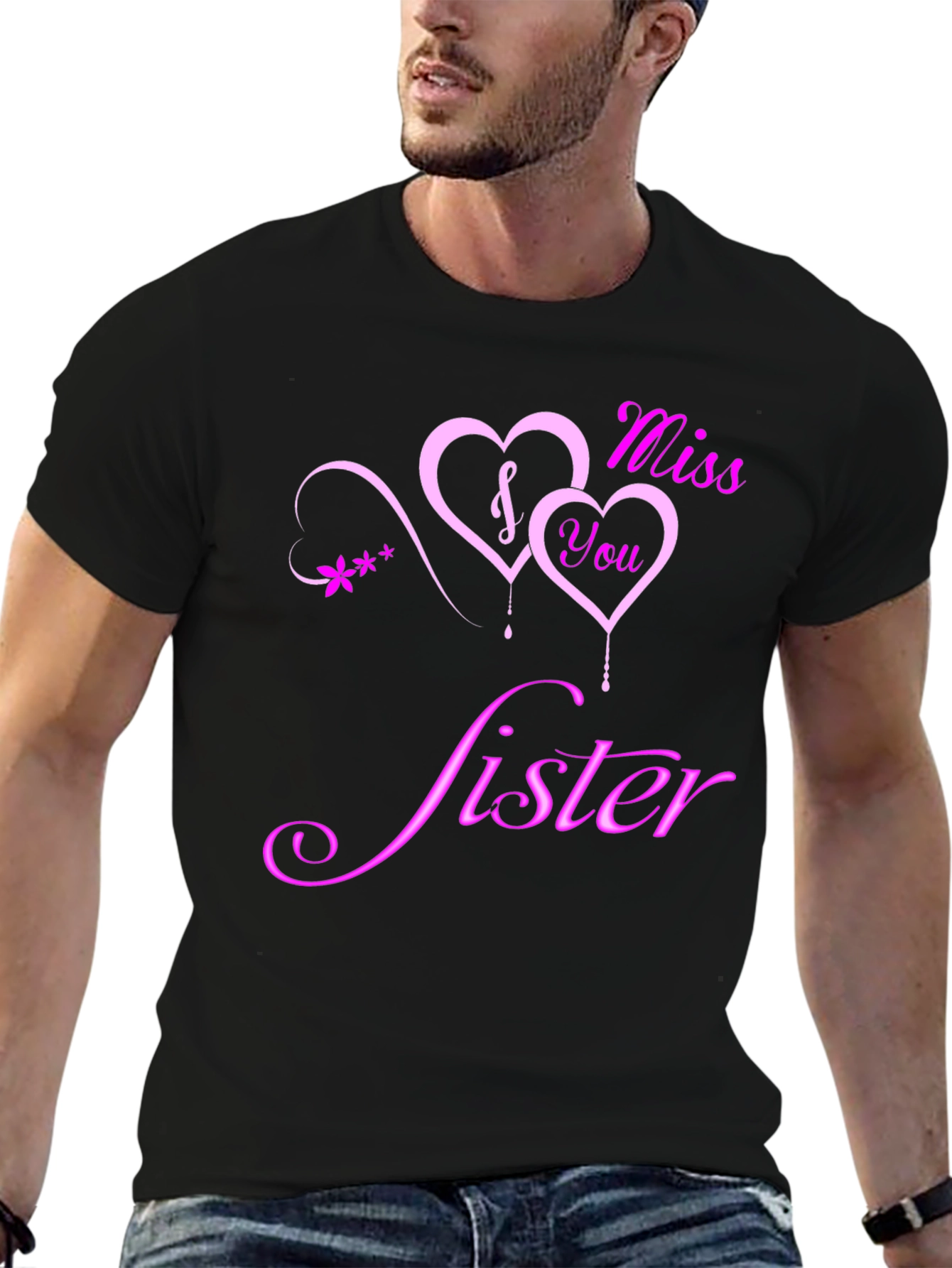 Miss You Sister Graphic Tee - Soft Cotton Blend