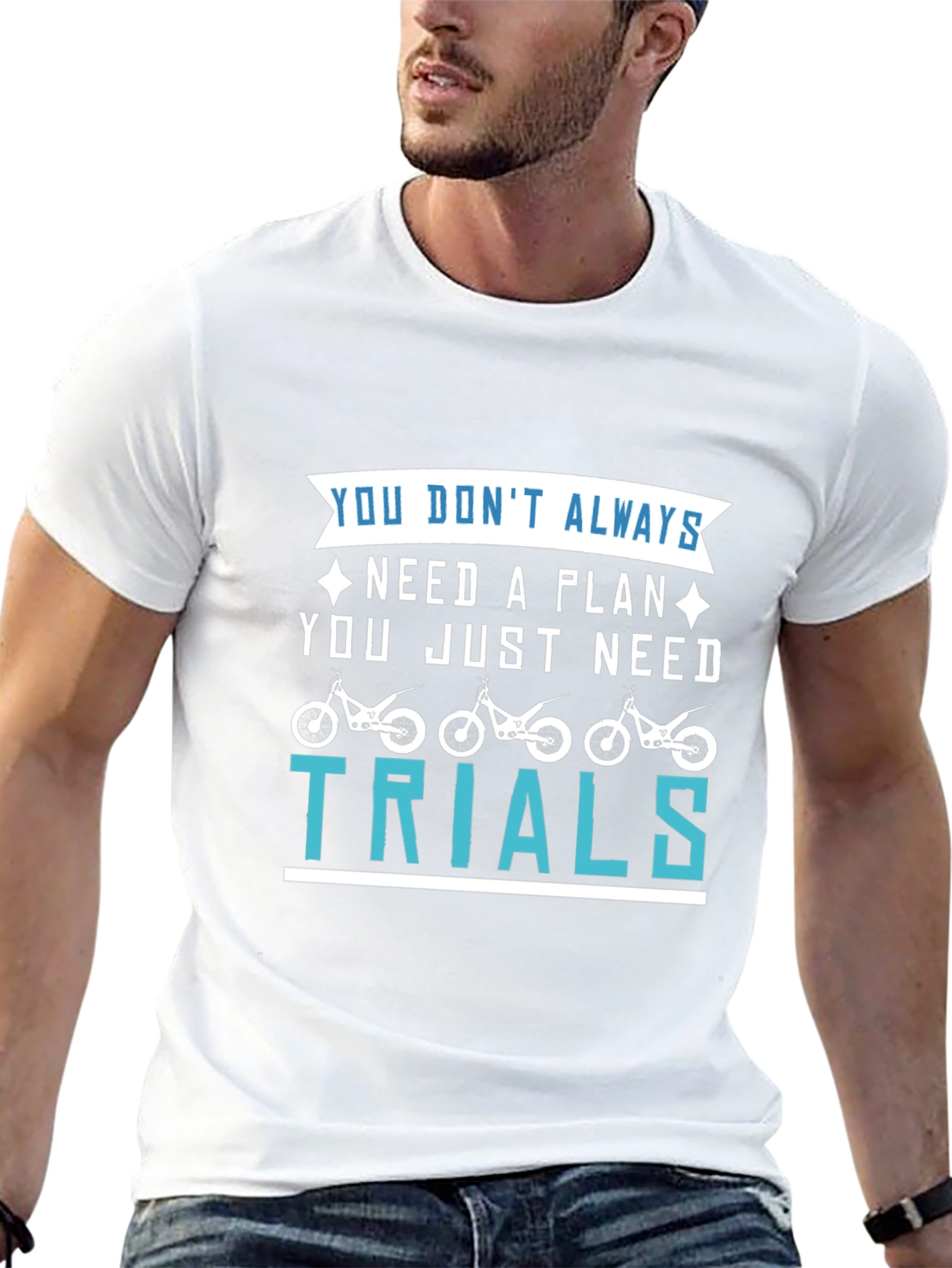 Trials Motorcycle Graphic T-Shirt - Black