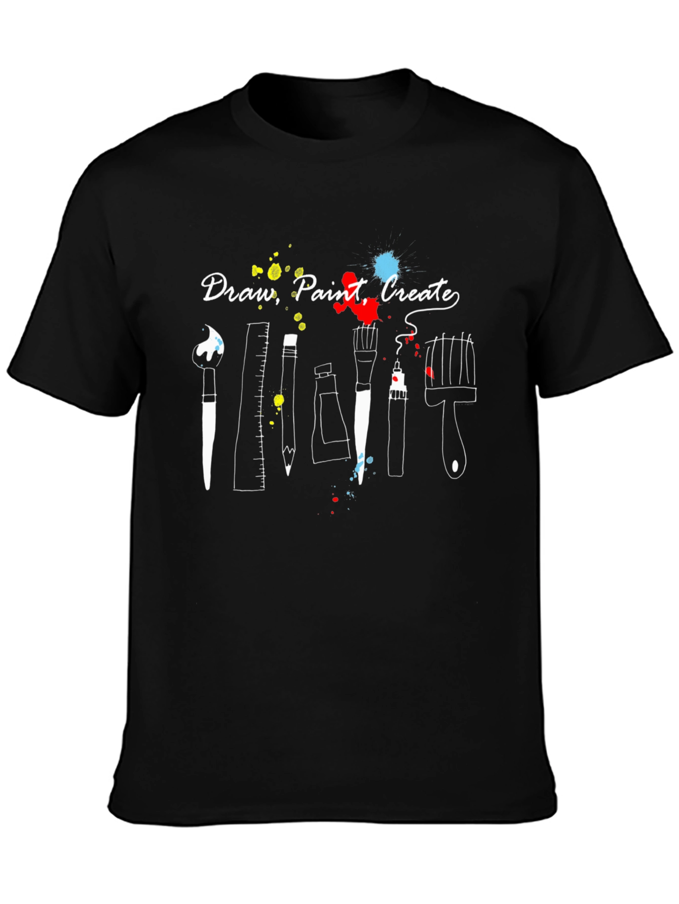 Draw Paint Create T-Shirt - Artistic Graphic Tee