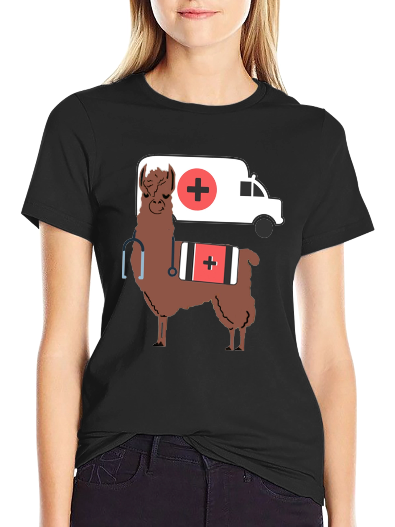 Llama Doctor T-Shirt - Funny Medical Apparel