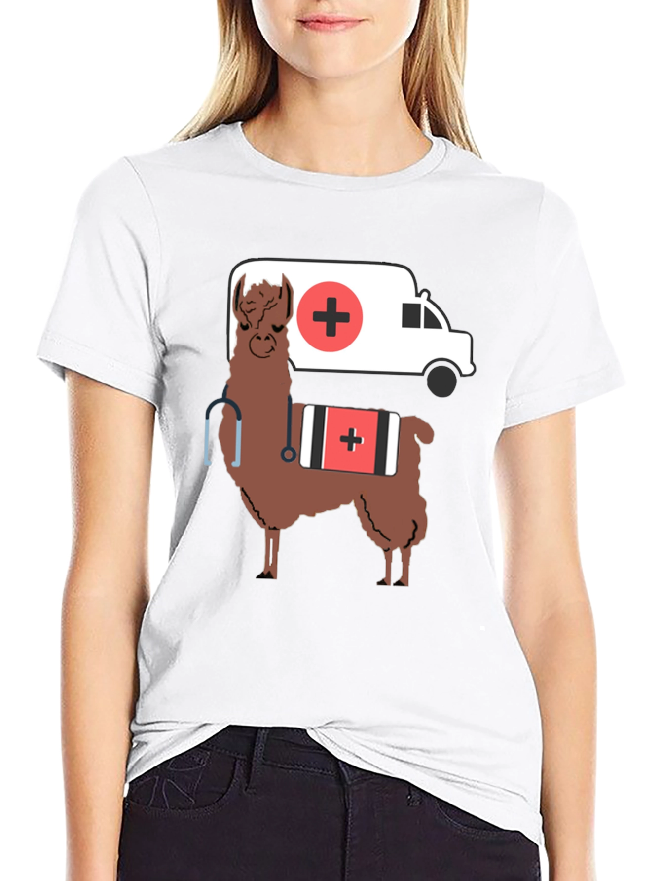 Llama Doctor T-Shirt - Funny Medical Apparel
