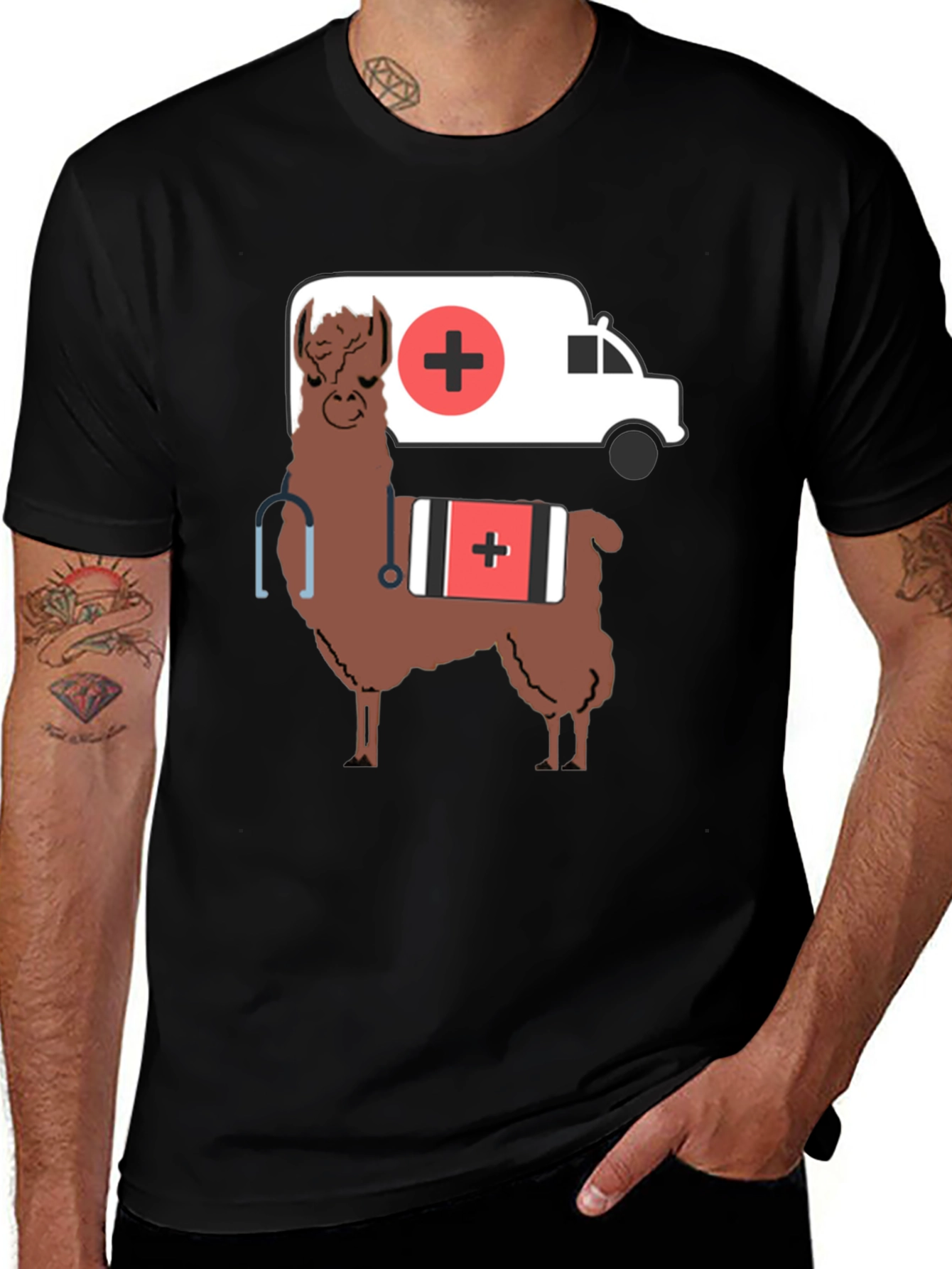 Llama Doctor T-Shirt - Funny Medical Apparel