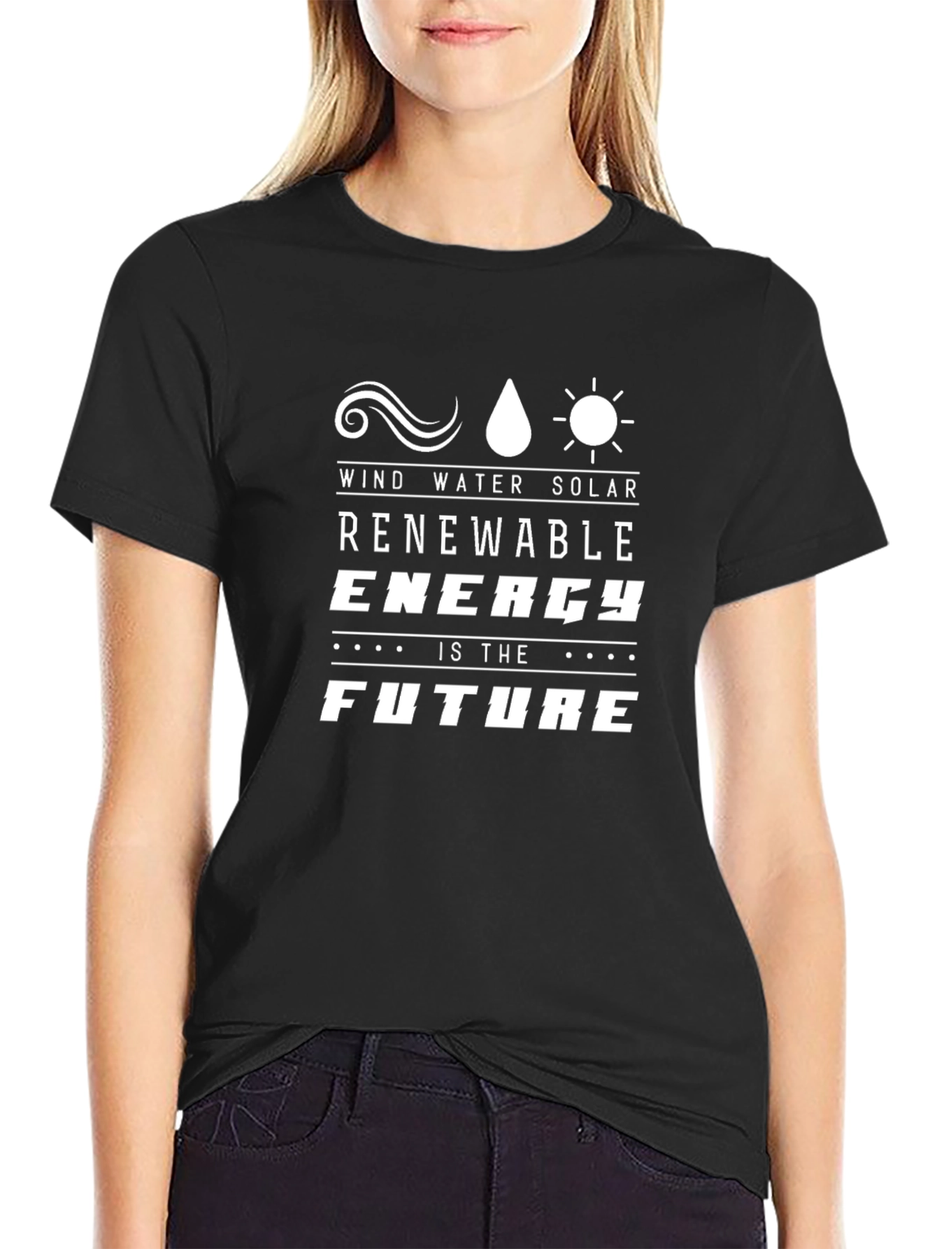 Renewable Energy T-Shirt - Wind Water Solar Future Tee