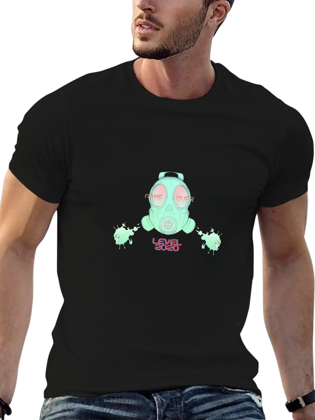 Game Over Gas Mask T-Shirt - Level 2020