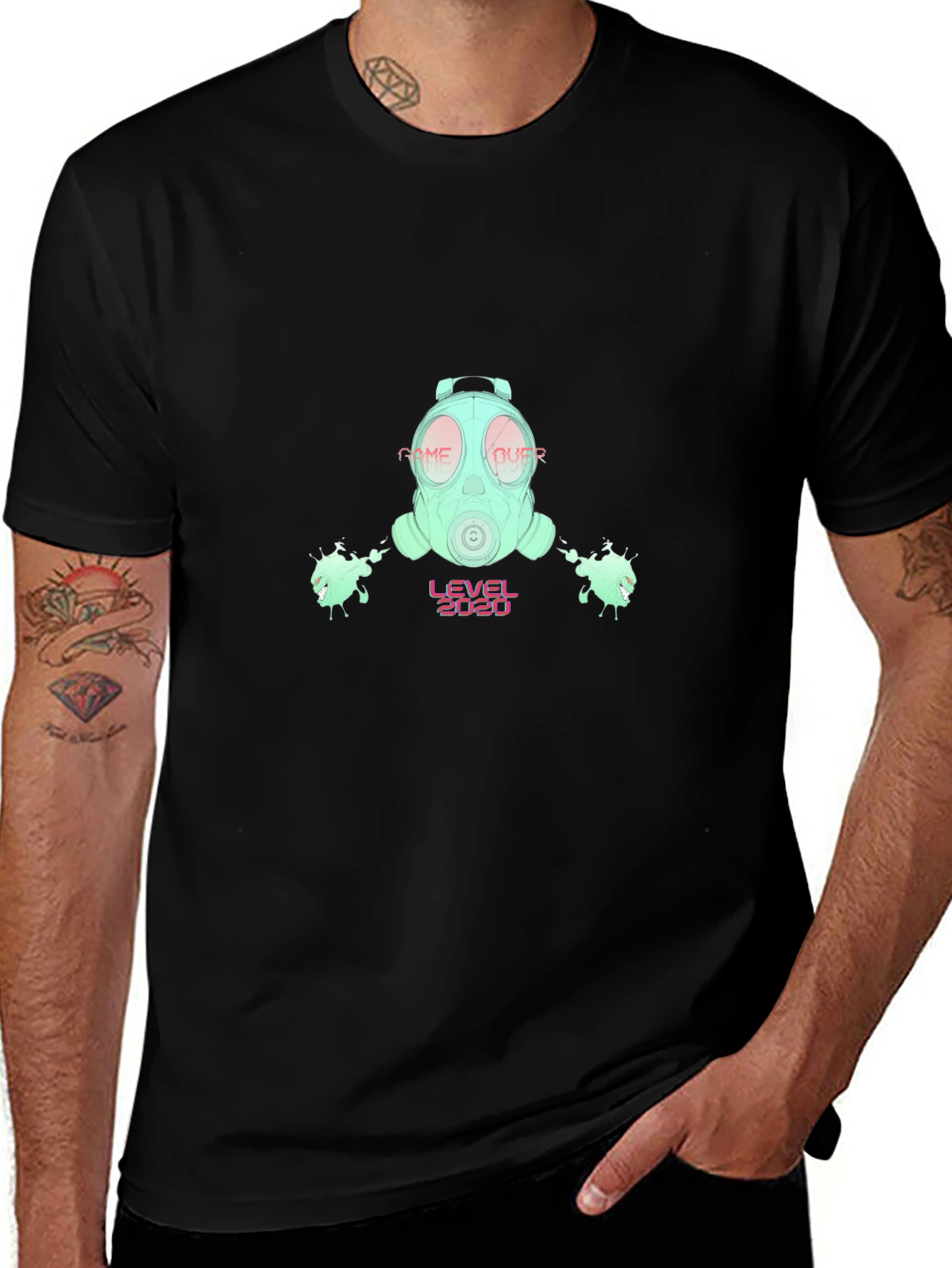 Game Over Gas Mask T-Shirt - Level 2020