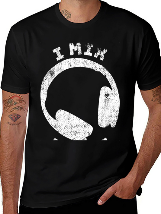 I MIX Headphones T-Shirt - Black