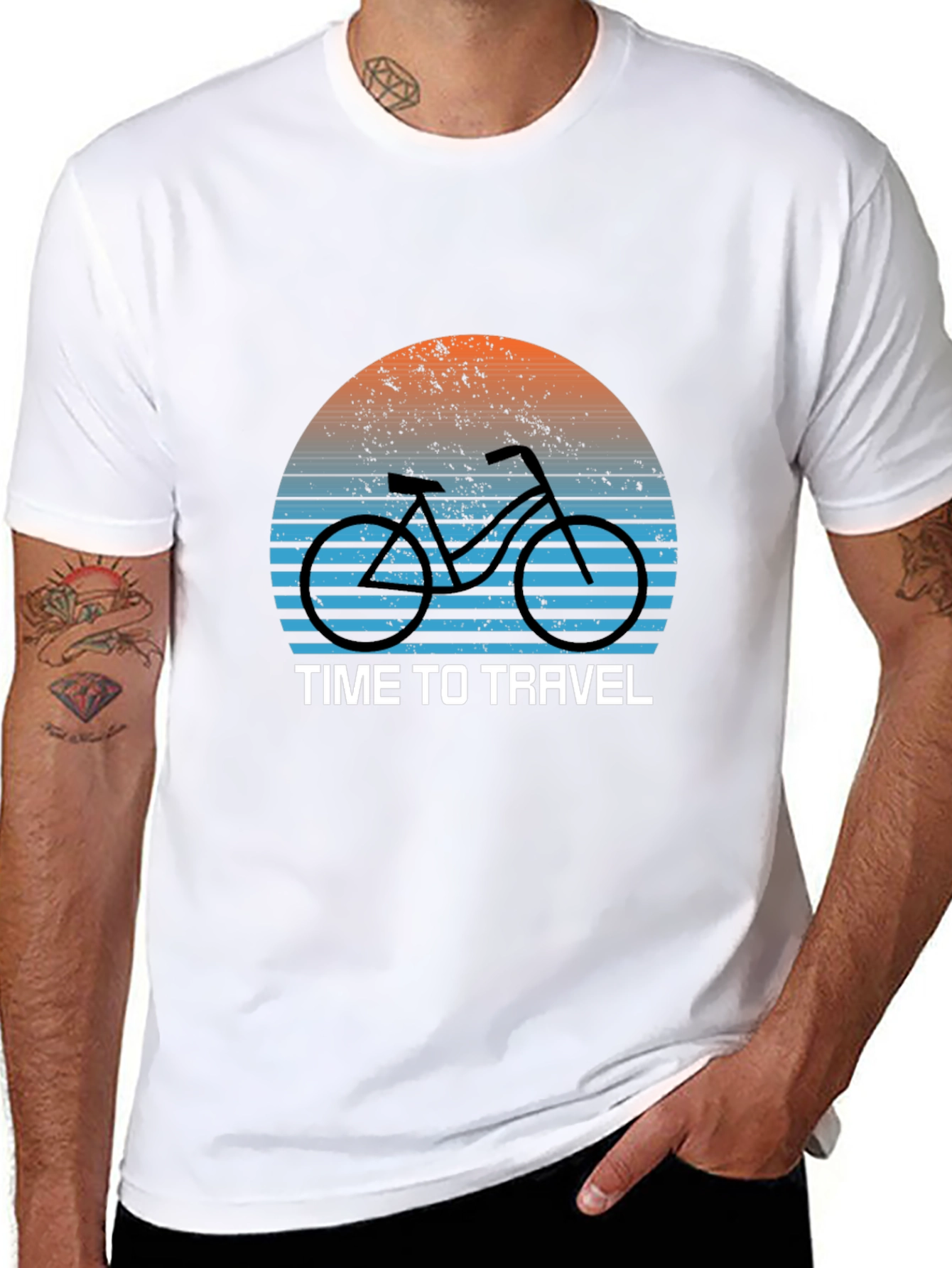 Time to Travel Bike Graphic T-Shirt