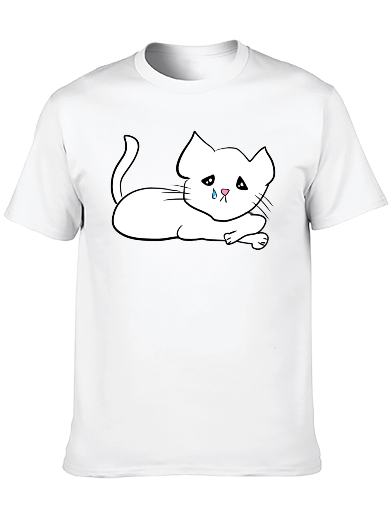 Sad Kitten T-Shirt - Mens Black Tee