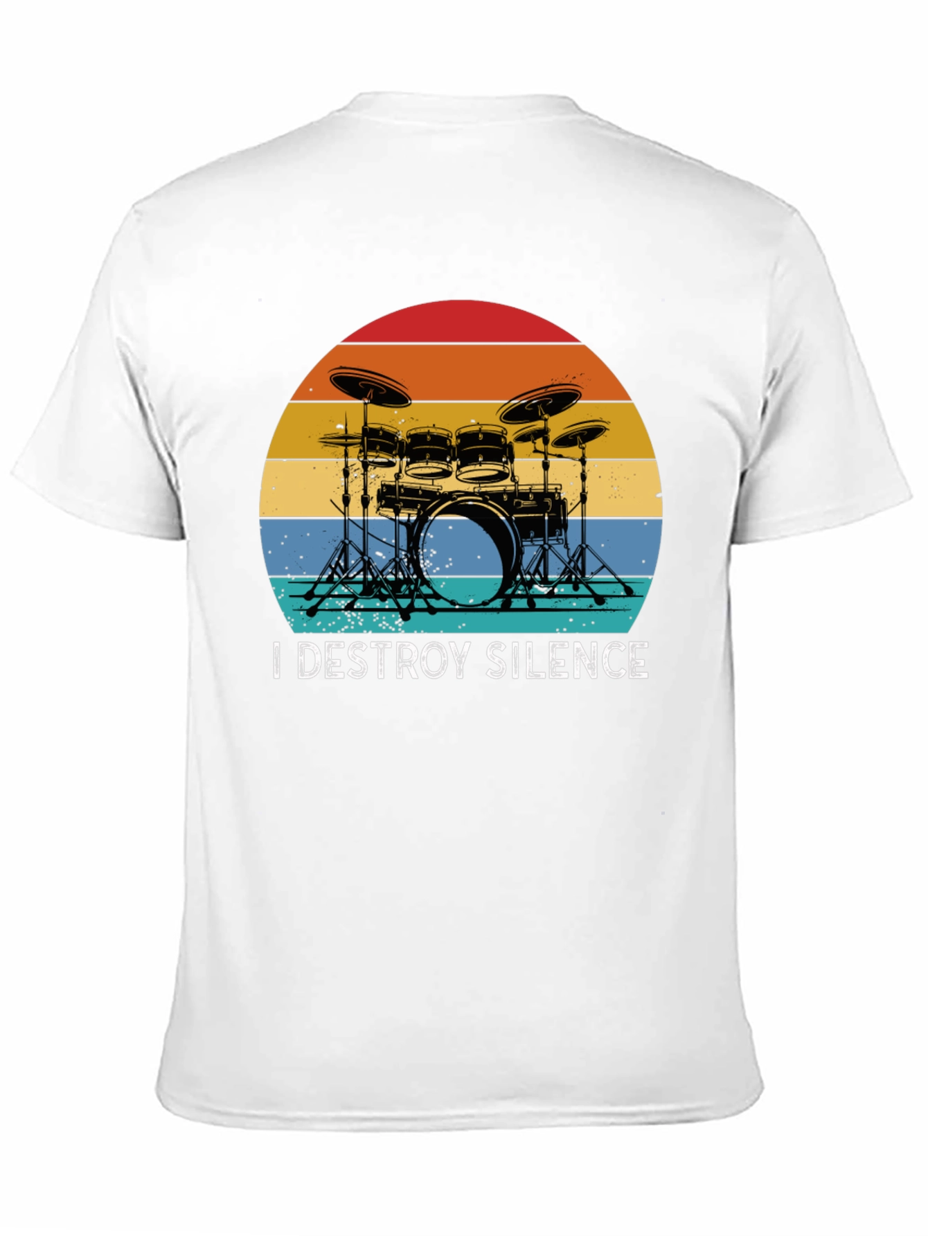 I Destroy Silence Drummer Graphic Tee - Black