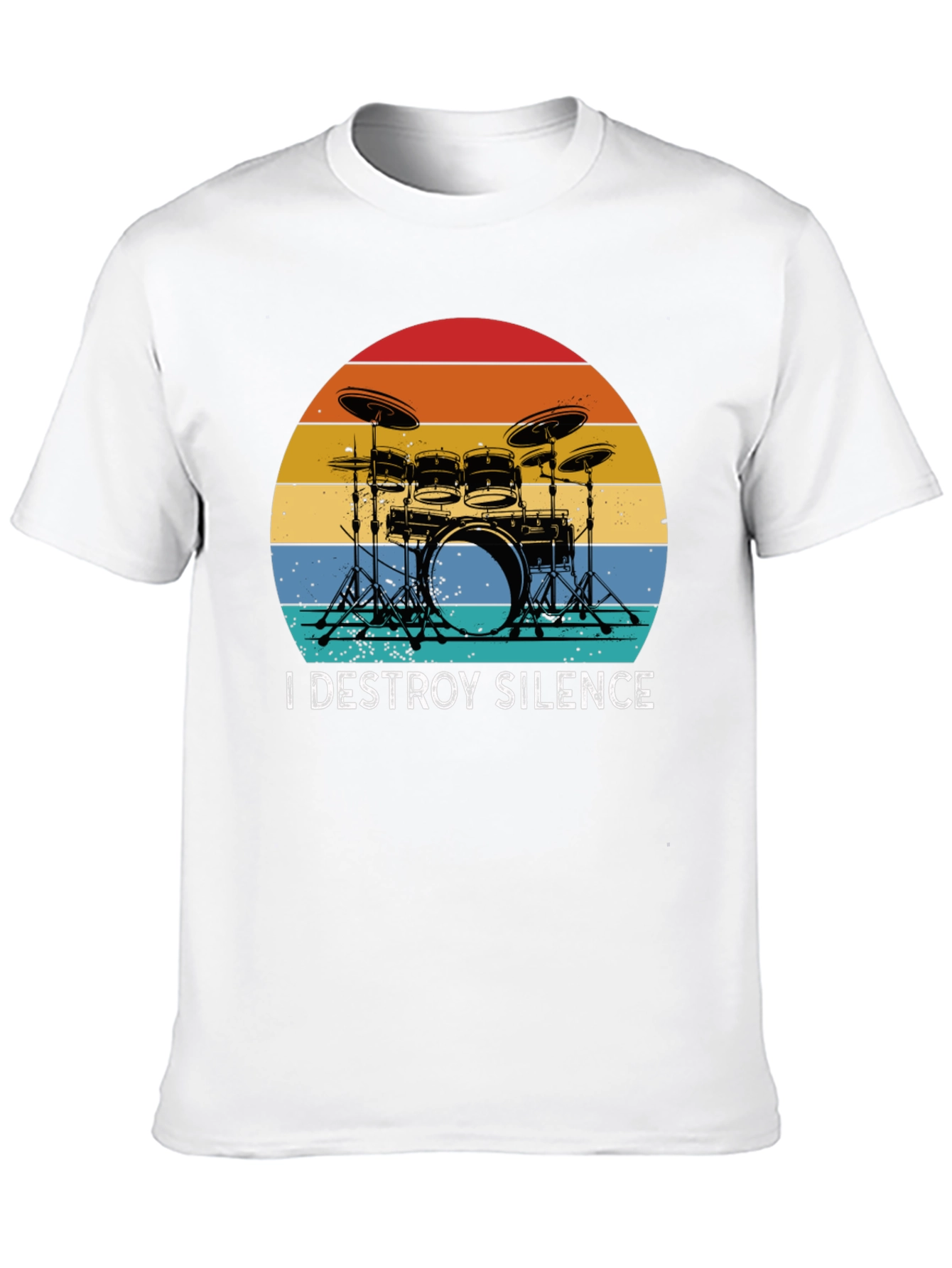 I Destroy Silence Drummer Graphic Tee - Black