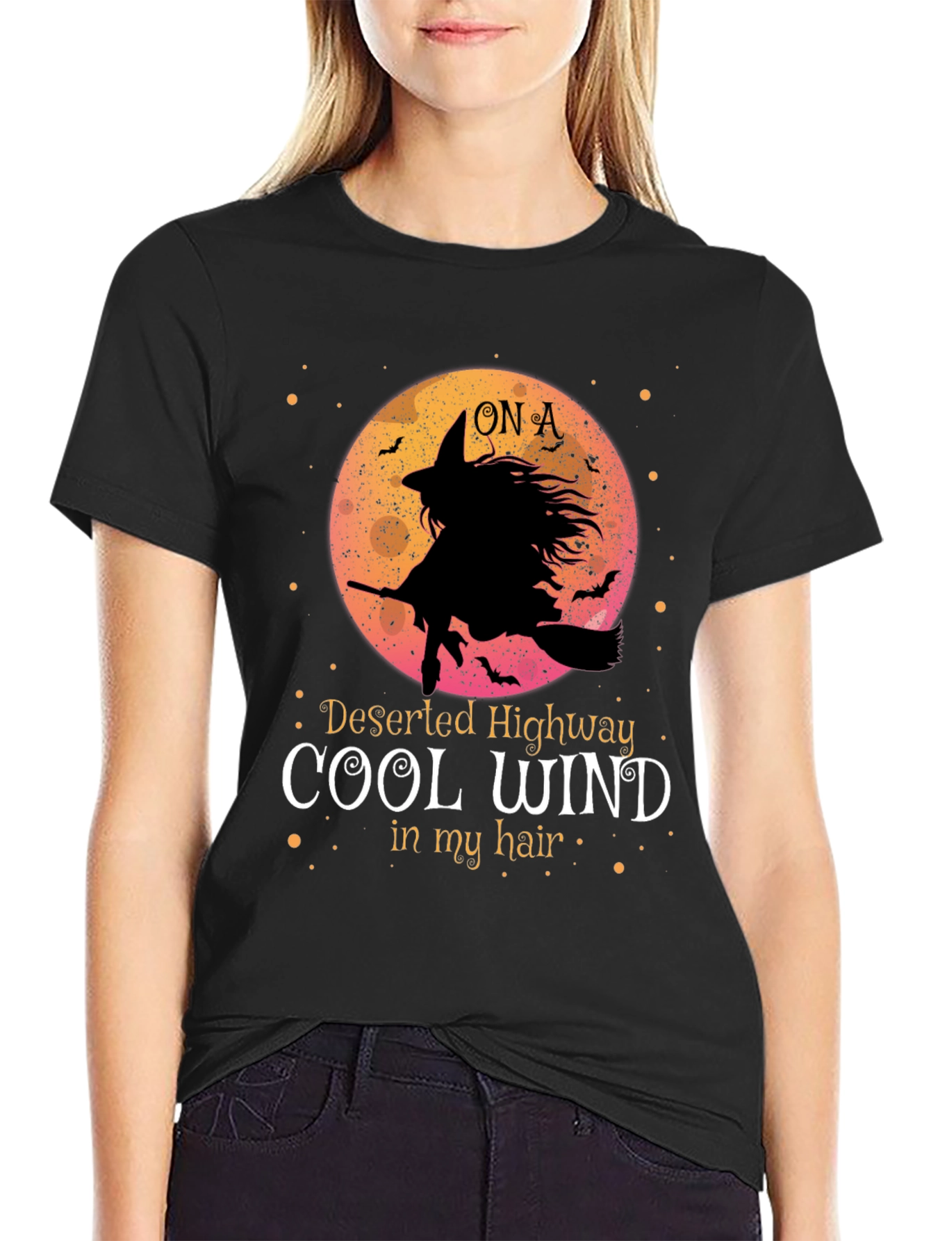 Witch On A Deserted Highway T-Shirt