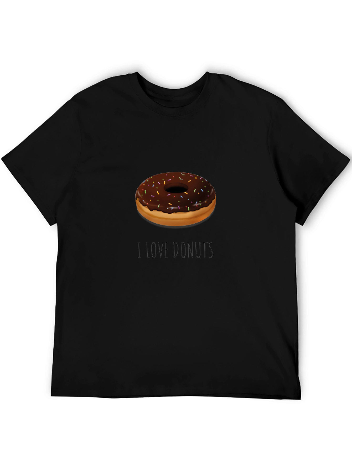 I Love Donuts T-Shirt - Chocolate Sprinkle Design
