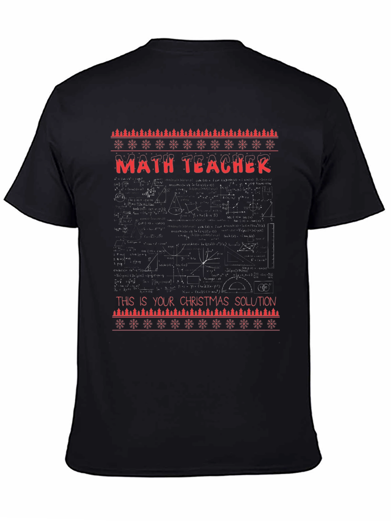 Math Teacher Christmas Solution Tee