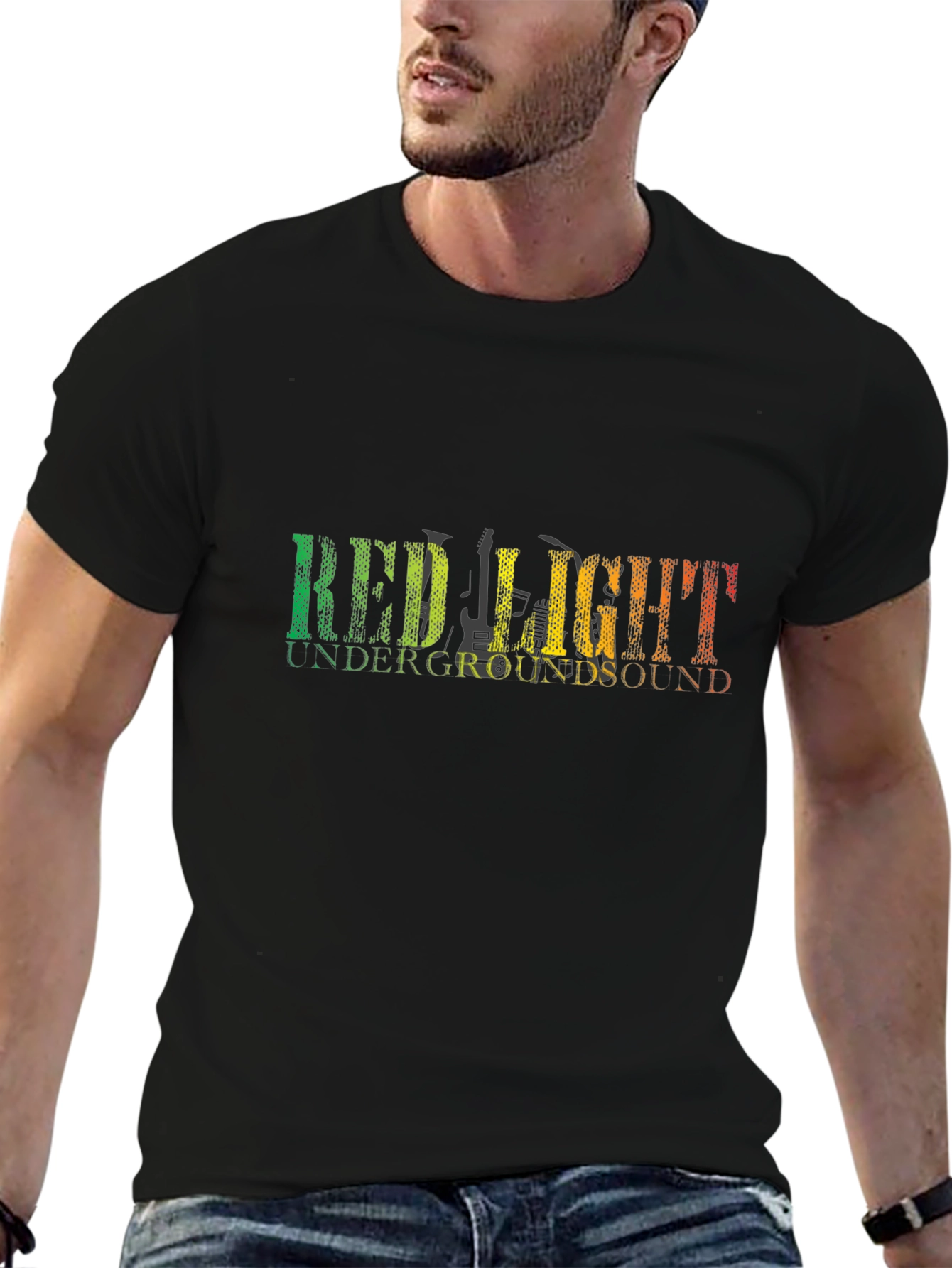 Red Light Underground Sound Graphic T-Shirt