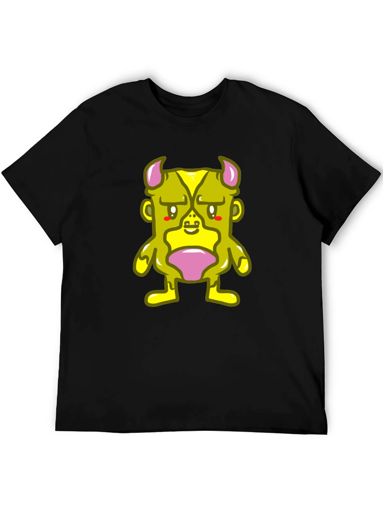 Monster Graphic Tee - Black Cotton Blend