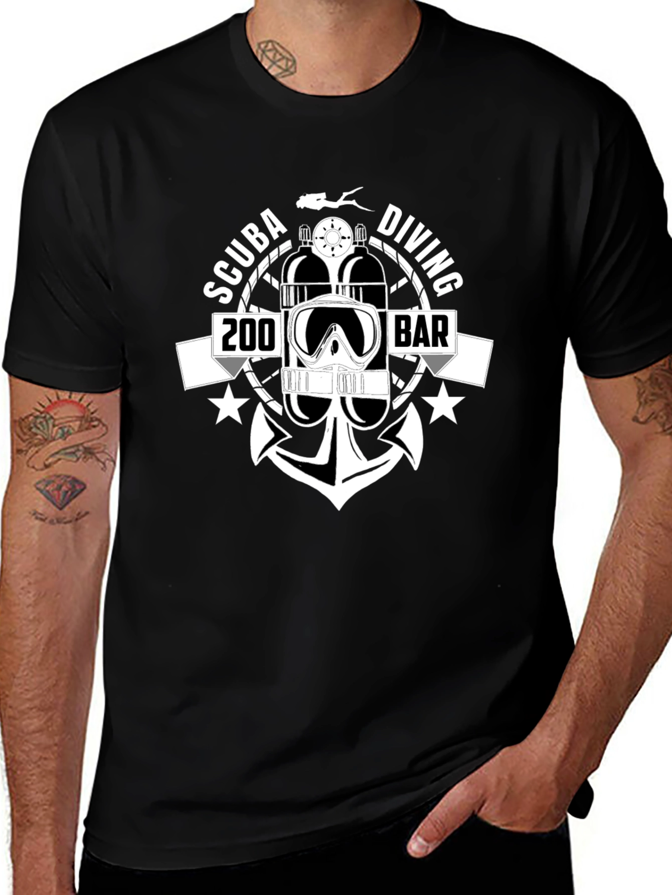 Scuba Diving 200 BAR T-Shirt | Diver Gift