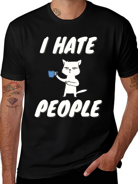 I Hate People Cat T-Shirt