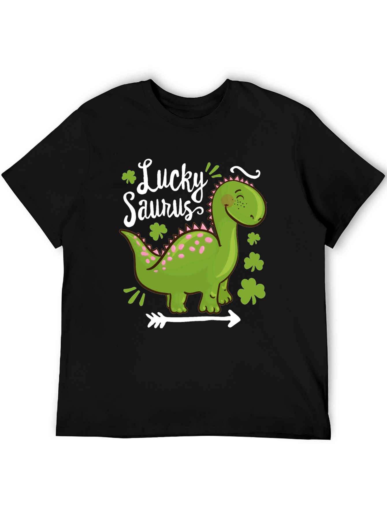 Lucky Saurus T-Shirt - St. Patricks Day Dinosaur Tee