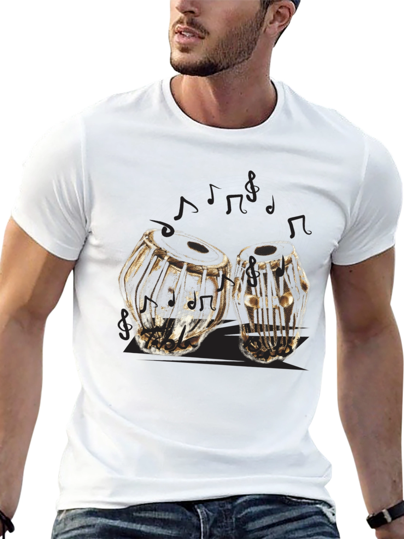 Tabla Drums Graphic T-Shirt - Music Lover Tee