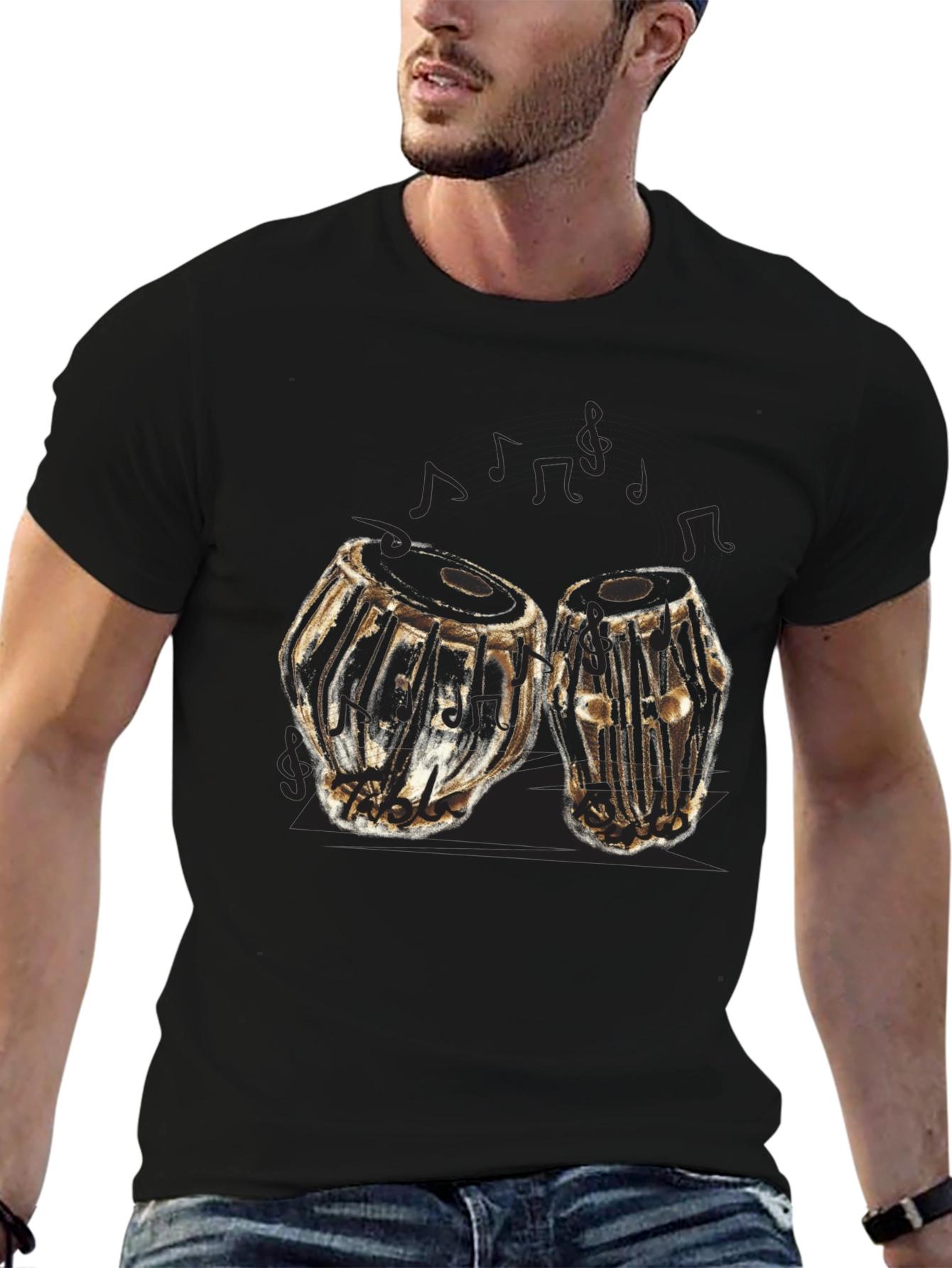 Tabla Drums Graphic T-Shirt - Music Lover Tee
