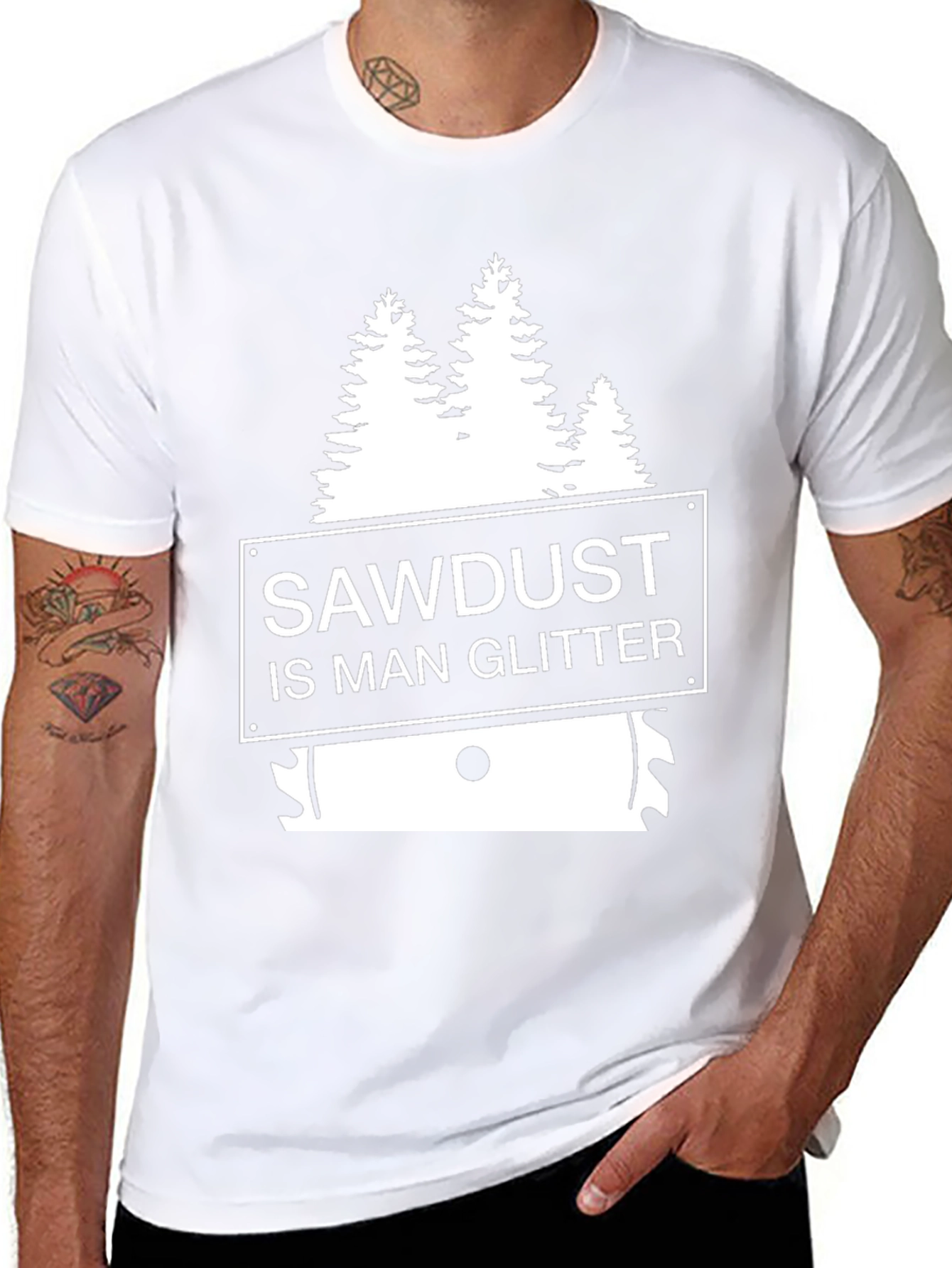 Sawdust is Man Glitter T-Shirt - Woodworker Apparel