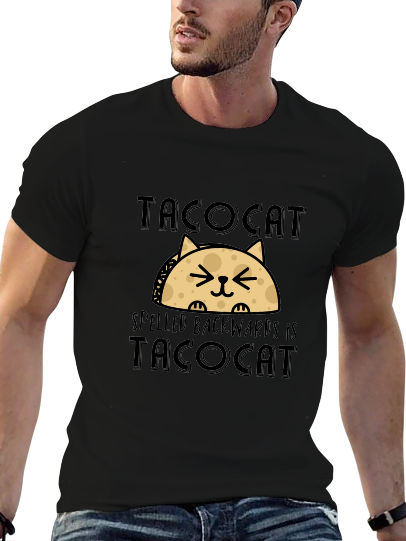 Tacocat T-Shirt - Funny Palindrome Cat Taco Tee