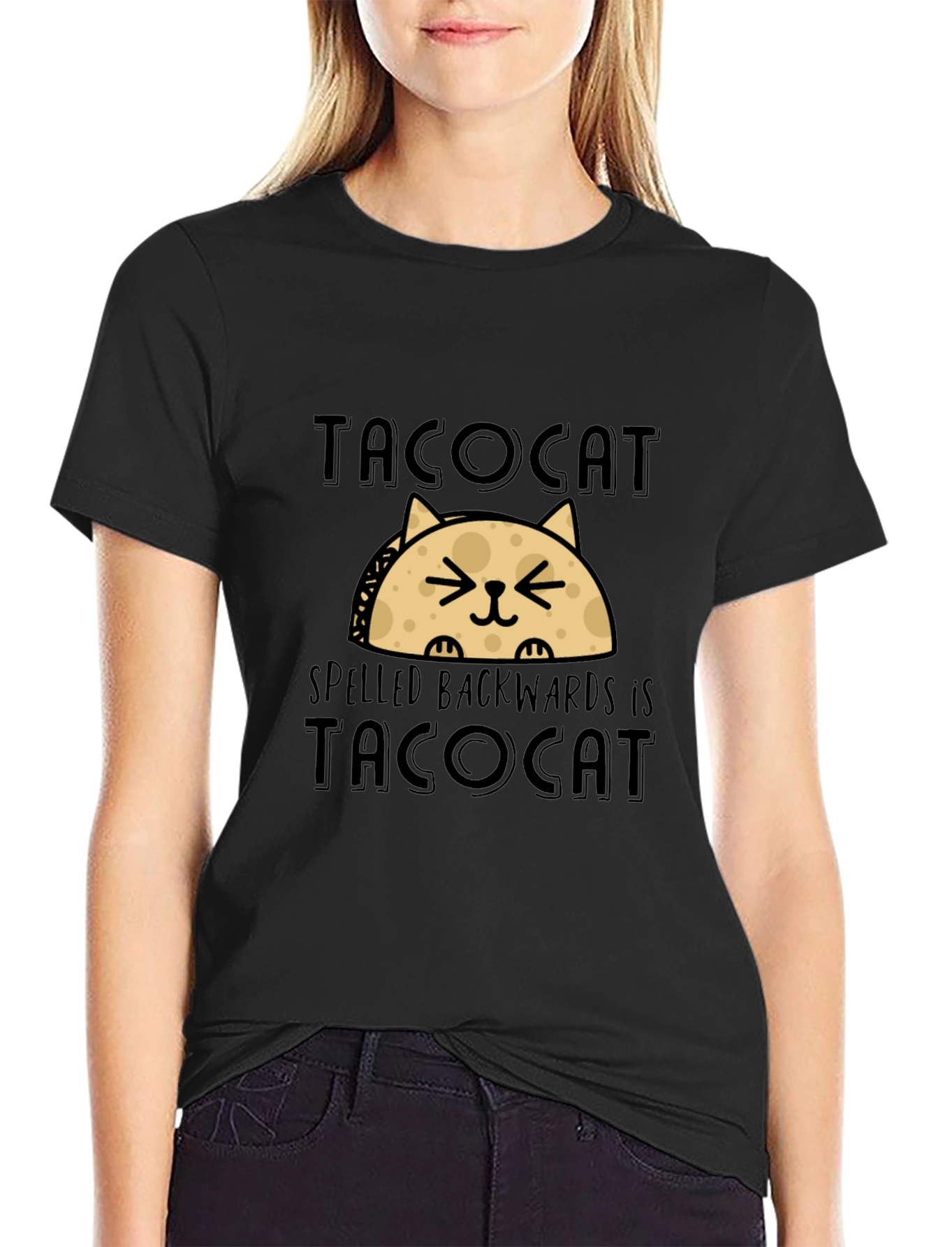Tacocat T-Shirt - Funny Palindrome Cat Taco Tee