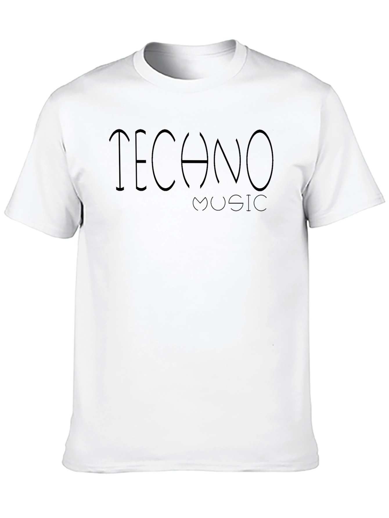 Techno Music Black Graphic T-Shirt