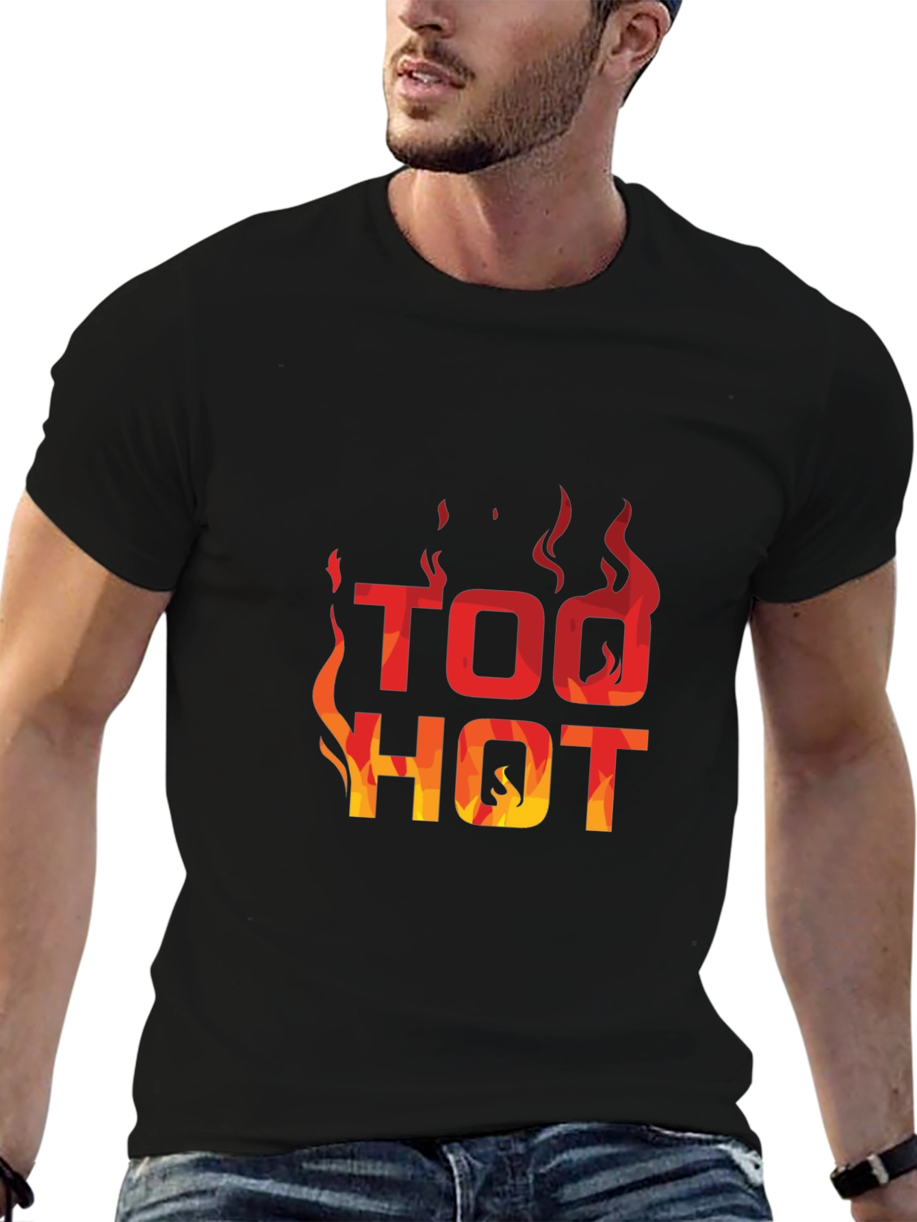 Too Hot Graphic Print Crew Neck T-Shirt