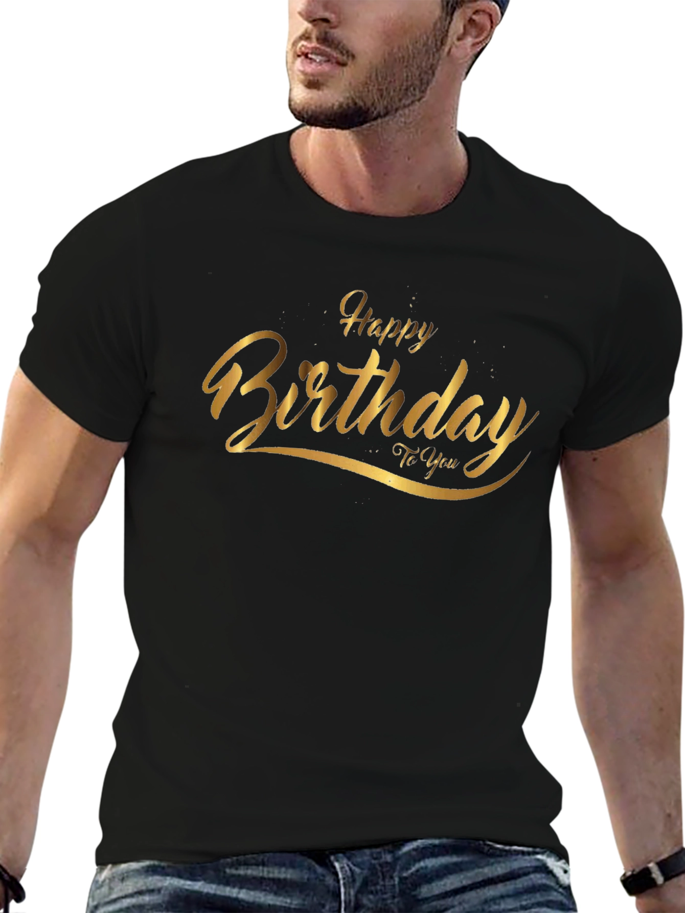 Birthday Graphic Tee - Black Cotton