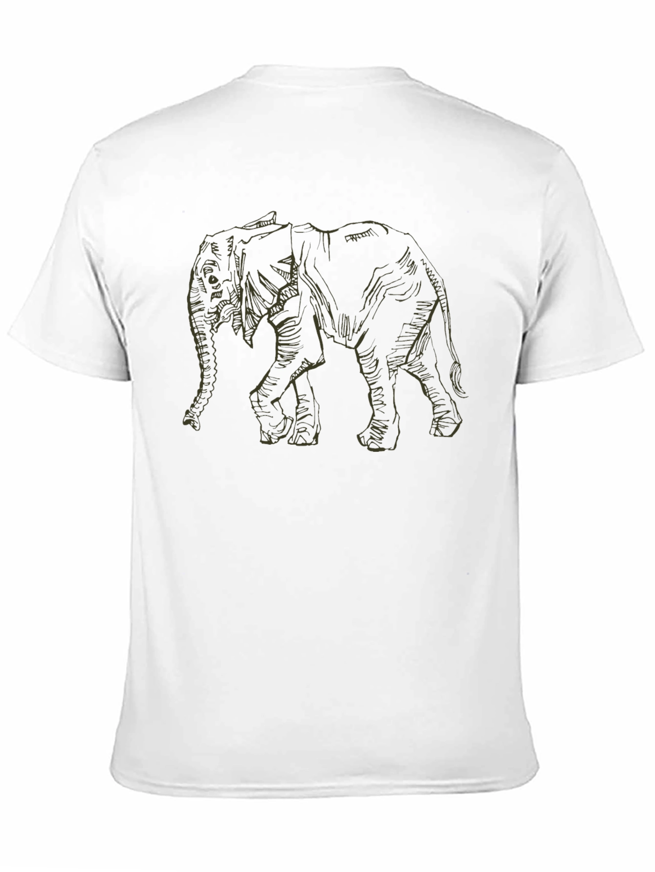 Black Elephant Graphic Tee - Mens Casual Wear