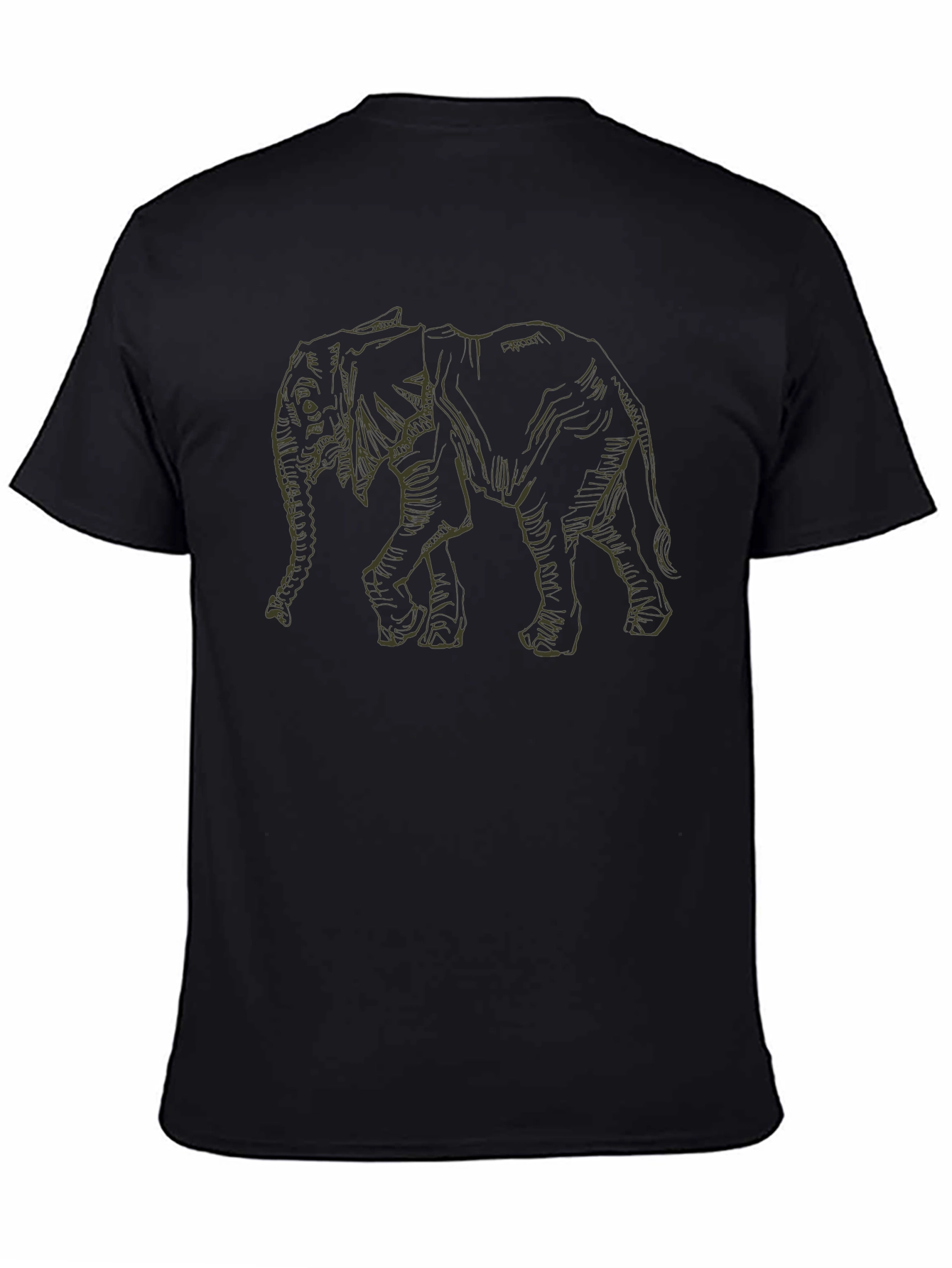 Black Elephant Graphic Tee - Mens Casual Wear