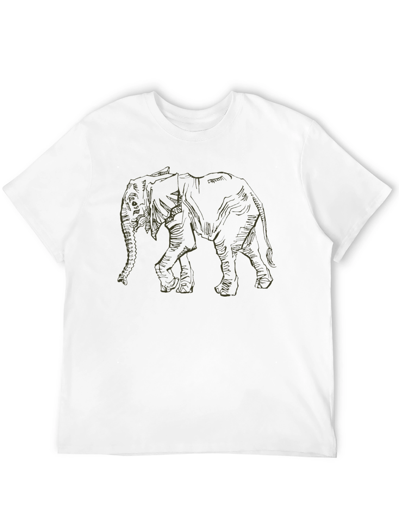 Black Elephant Graphic Tee - Mens Casual Wear
