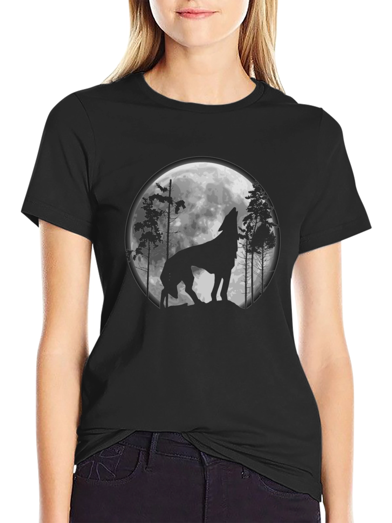 Wolf Moon Silhouette T-Shirt