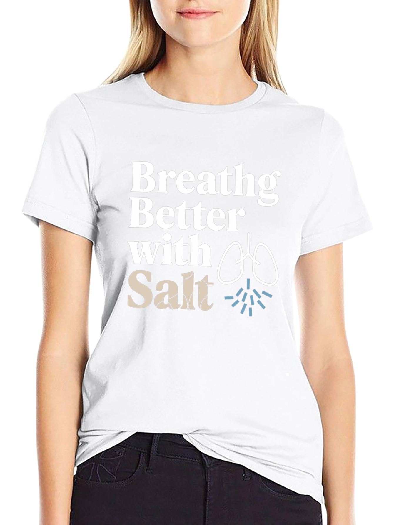 Breathing Better With Salt Black T-Shirt