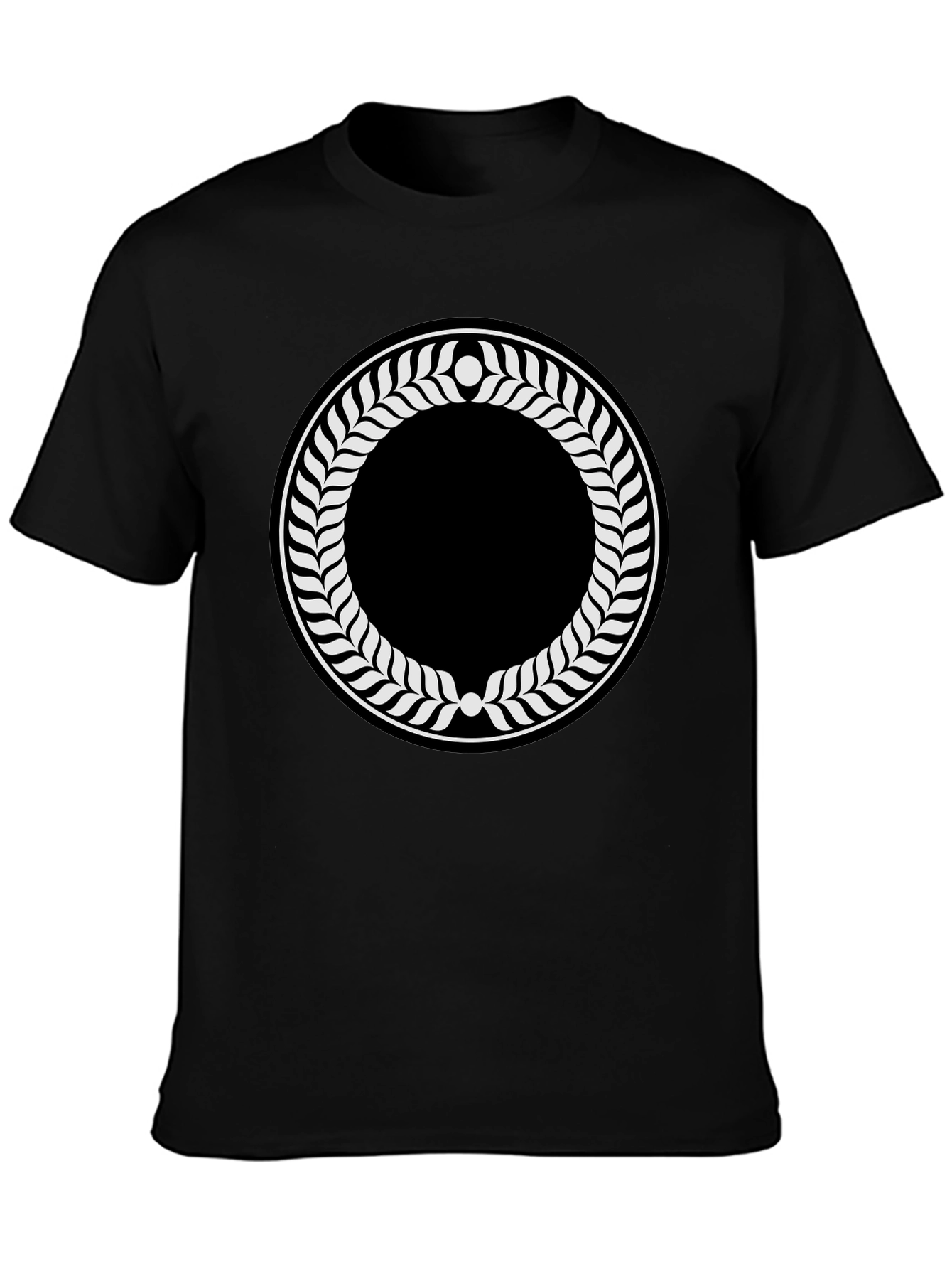 Laurel Wreath Graphic Black T-Shirt