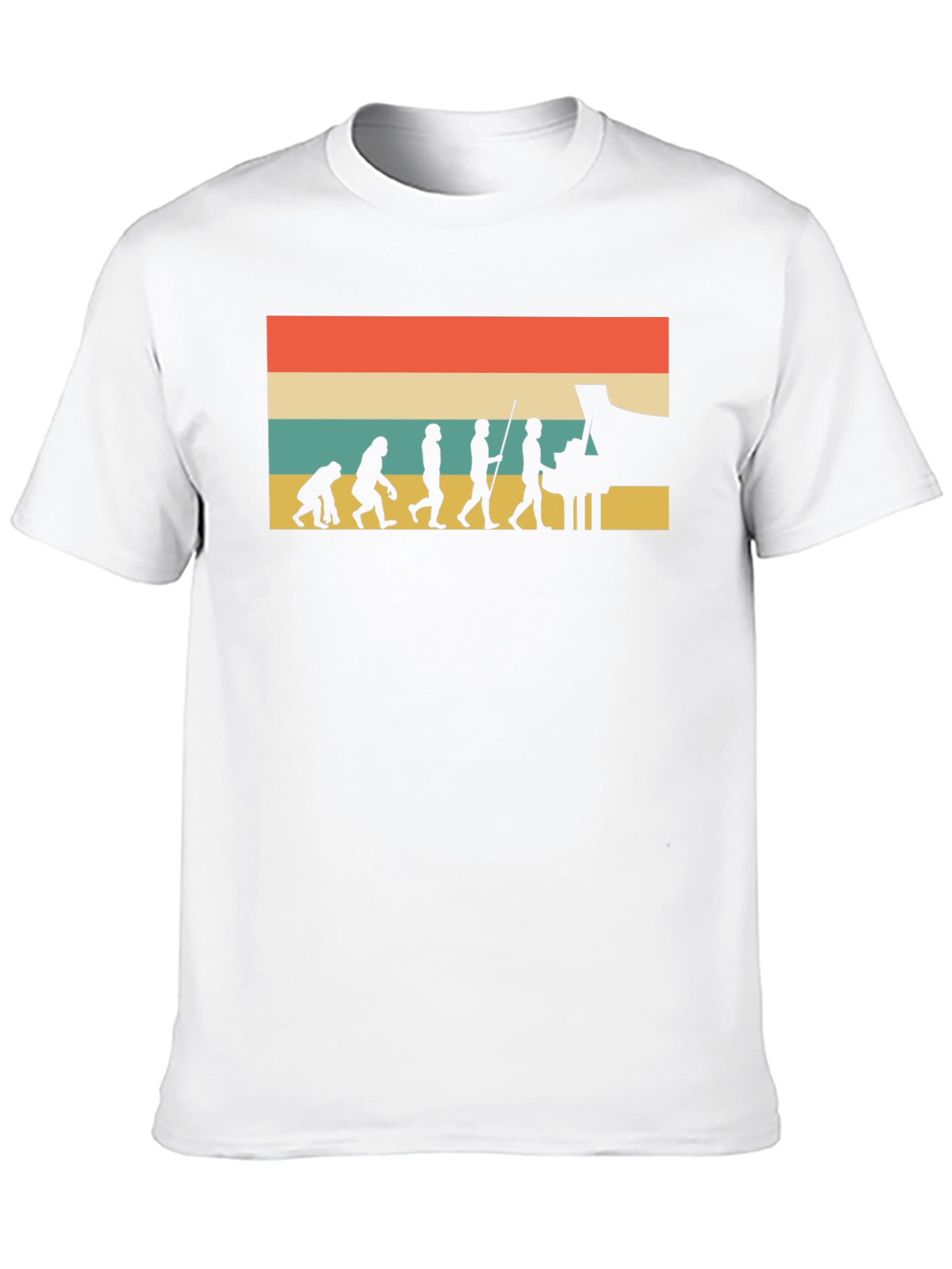 Piano Evolution Graphic Tee - Black Unisex T-Shirt