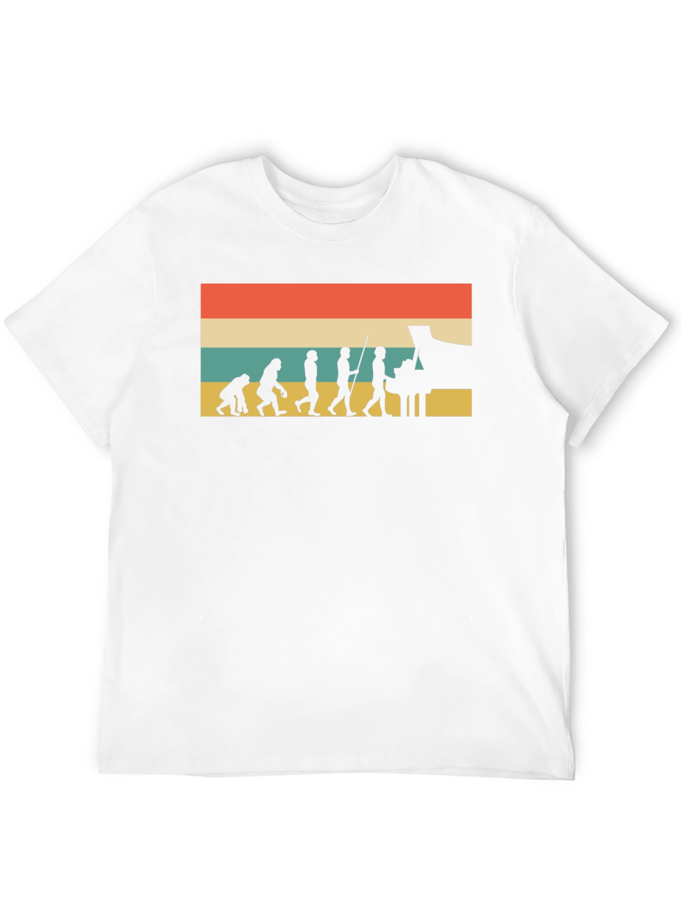 Piano Evolution Graphic Tee - Black Unisex T-Shirt