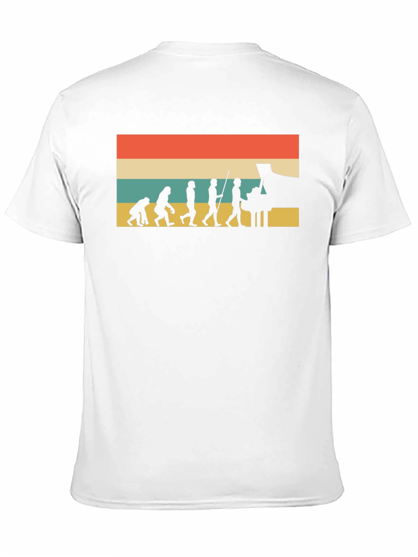 Piano Evolution Graphic Tee - Black Unisex T-Shirt