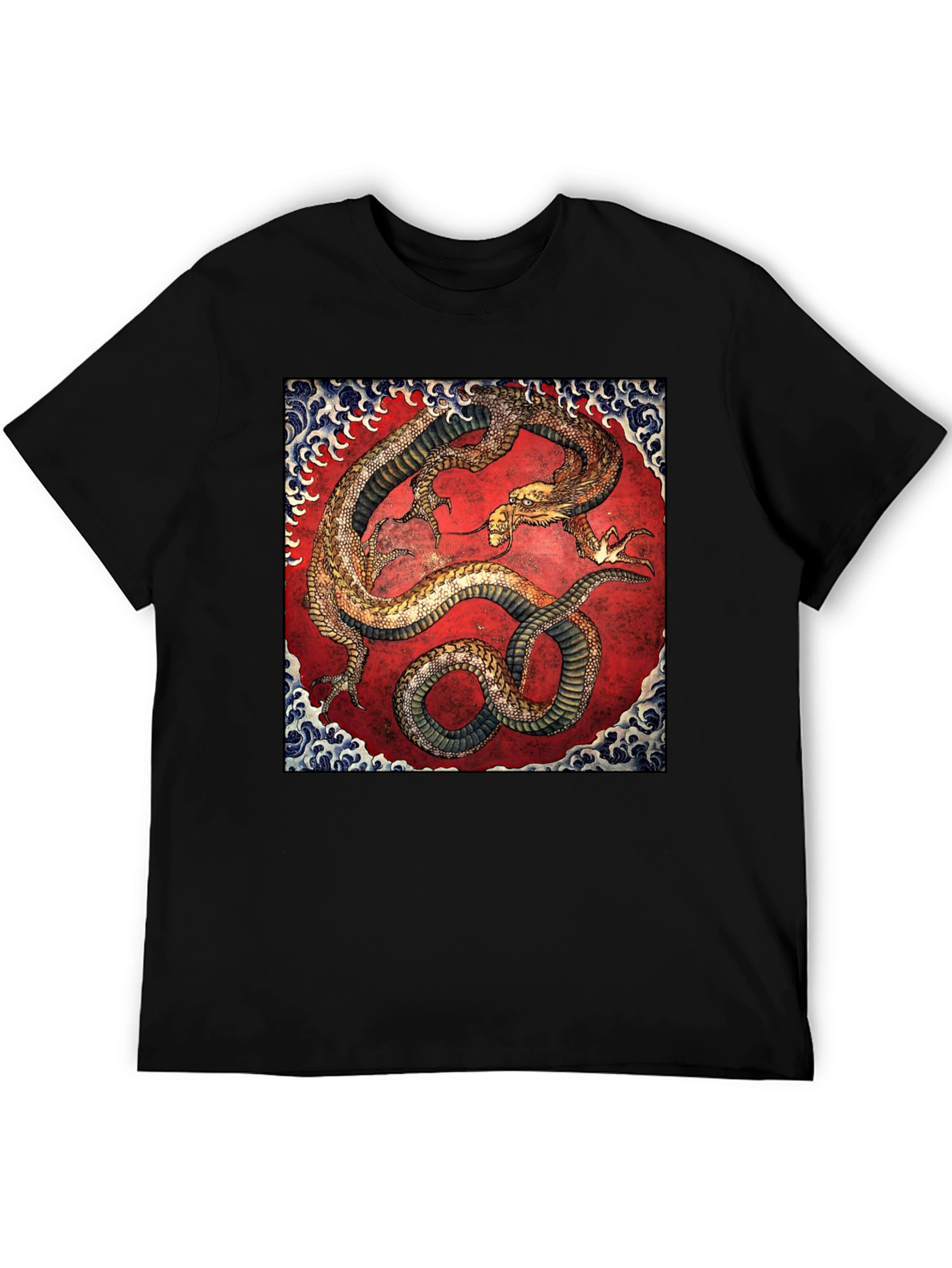 Dragon Print Black T-Shirt