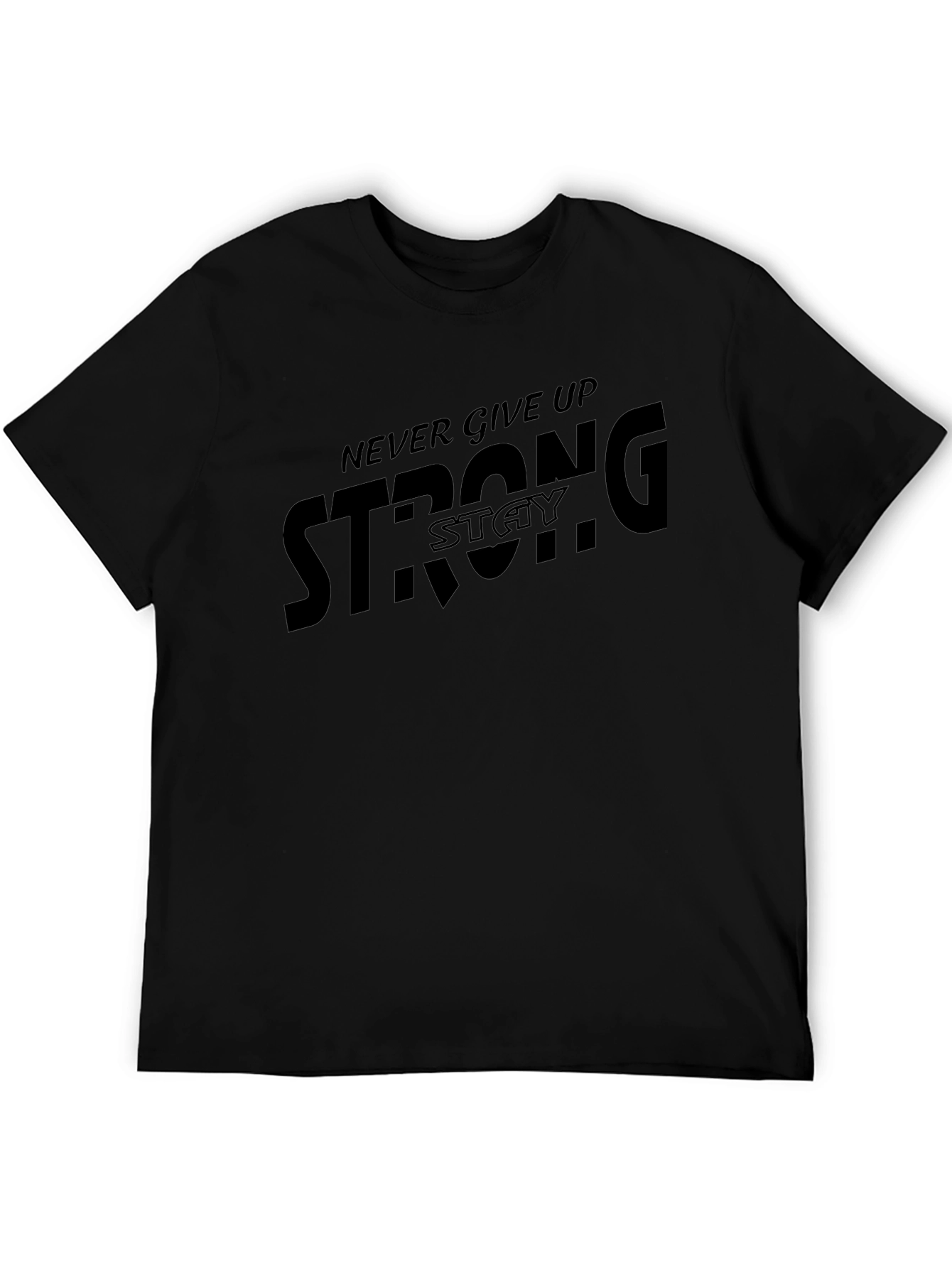 Stay Strong Graphic T-Shirt - Black
